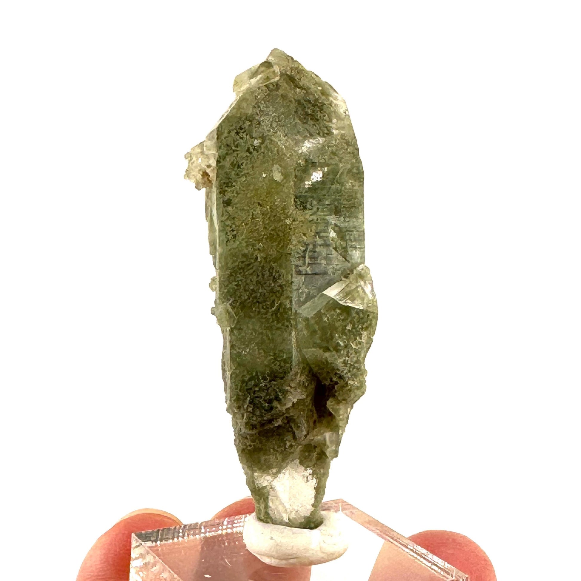Green phantom quartz cluster (Pakistan) | green phantom quartz, chlorite quartz, green chlorite quartz
