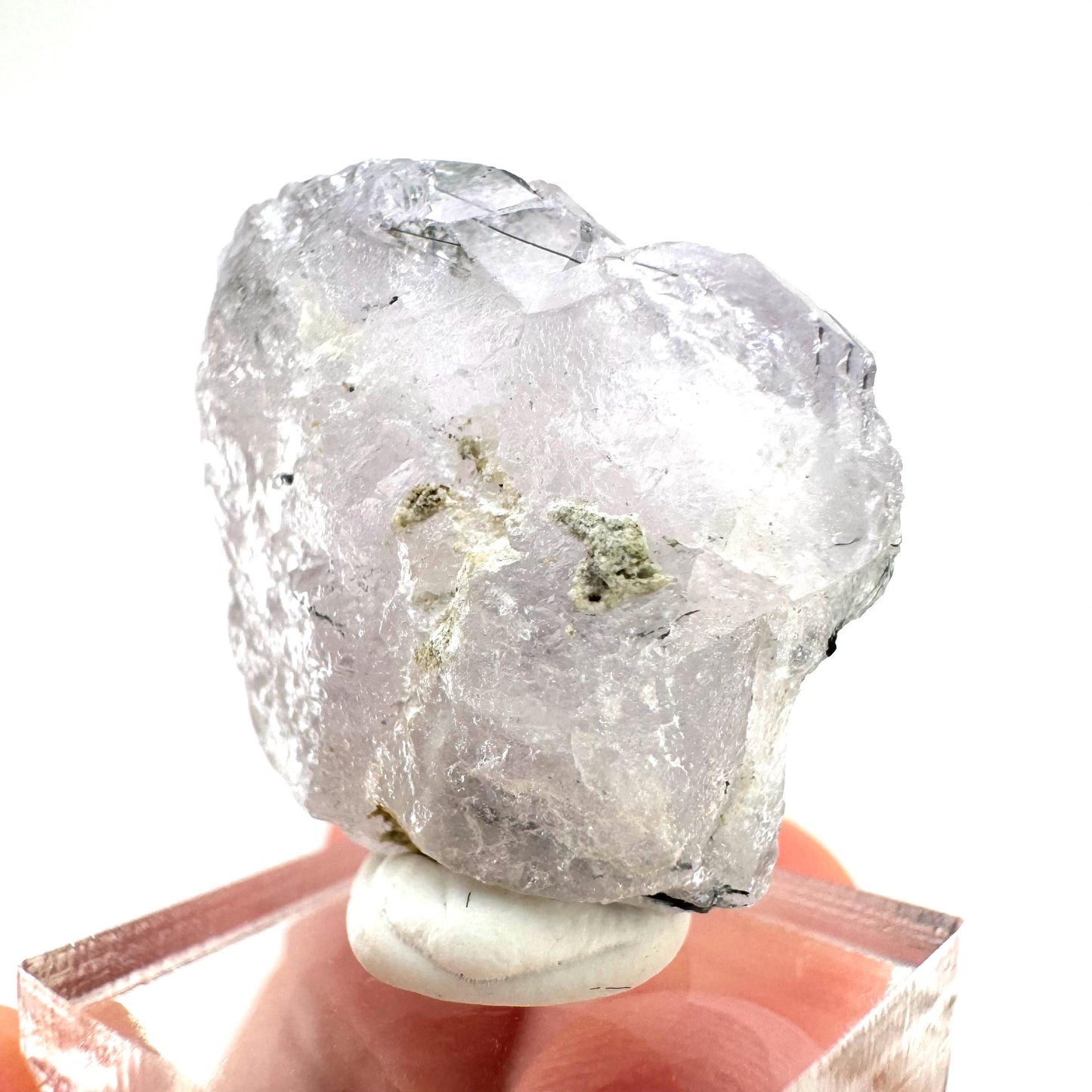 Fluorapatite with Actinolite Inclusions (Pakistan), natural green apatite, terminated apatite crystal, mineral specimen, rare gems