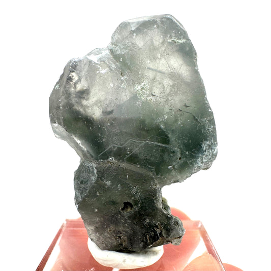 Fluorapatite with Actinolite Inclusions (Pakistan), natural green apatite, terminated apatite crystal, mineral specimen, rare gems