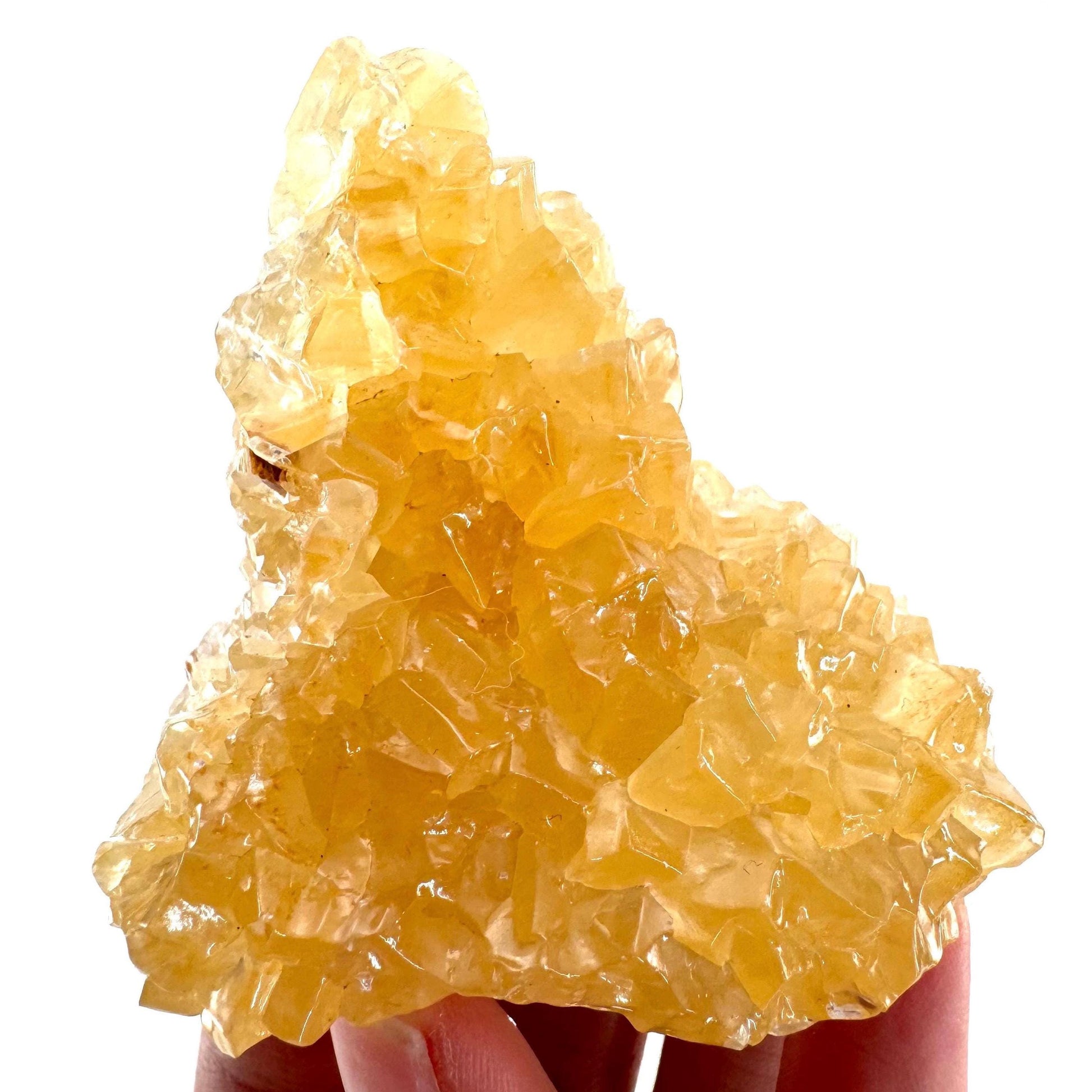 Fluorescent & Phosphorescent Calcite (Indonesia) | UV-reactive calcite, yellow calcite, calcite crystal, UV reactive crystal, crystals