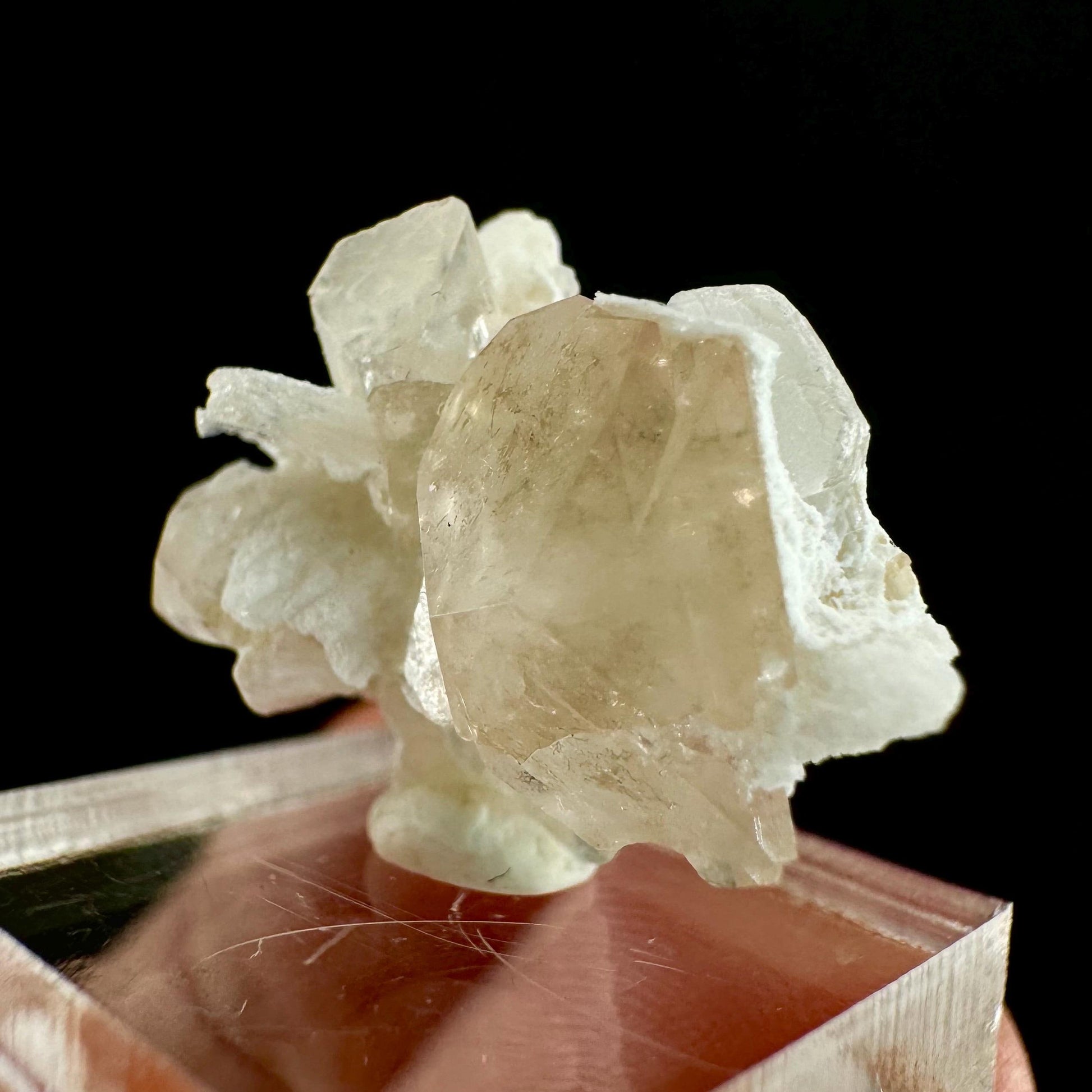 Champagne Topaz on Albite Matrix (Pakistan) | topaz crystal, rare crystals, mineral specimen, rare minerals, natural topaz, golden topaz