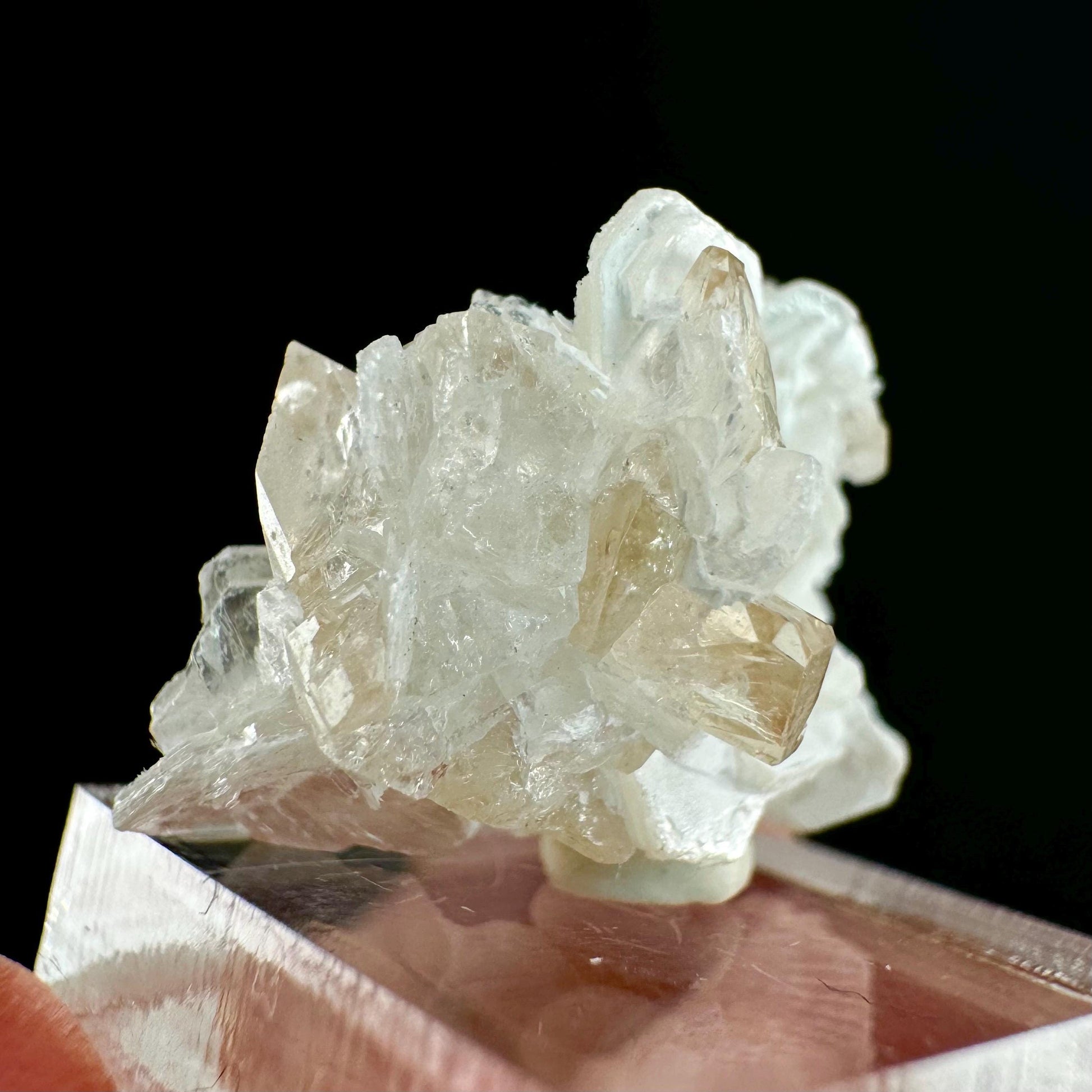 Champagne Topaz on Albite Matrix (Pakistan) | topaz crystal, rare crystals, mineral specimen, rare minerals, natural topaz, golden topaz
