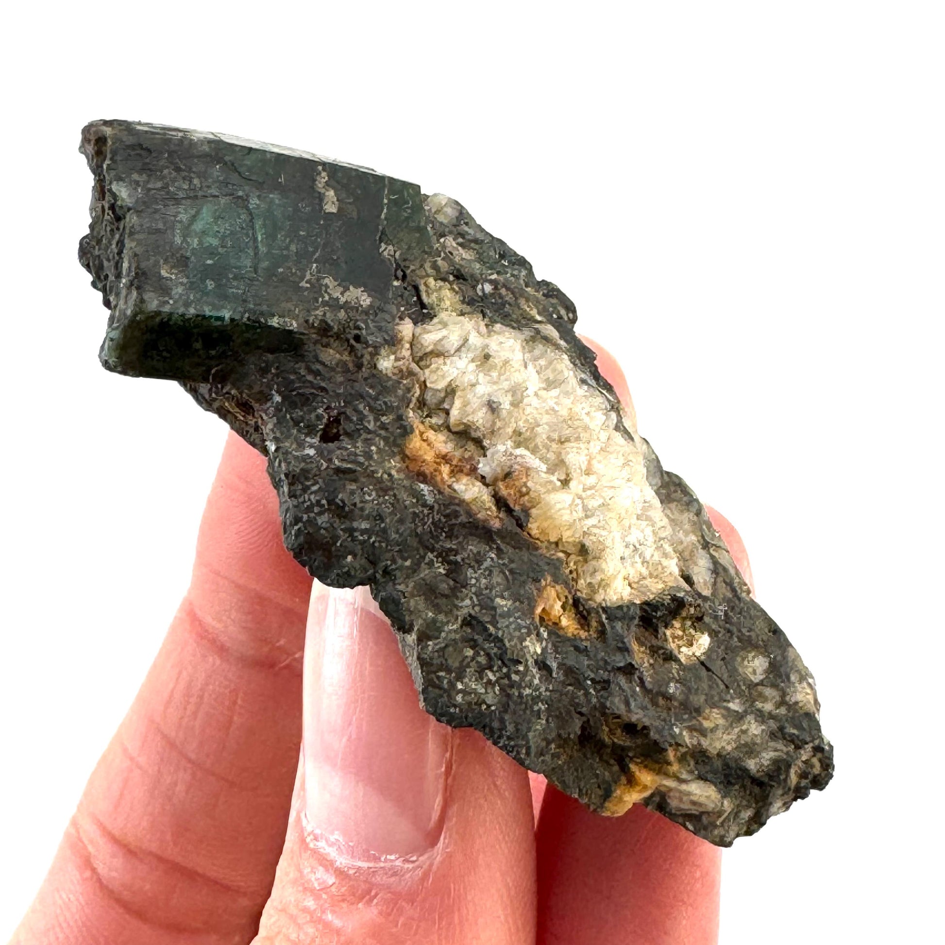Natural Emerald on Matrix (Pakistan) | beryl var. emerald, green emerald, raw emerald, emerald crystal, mineral specimen