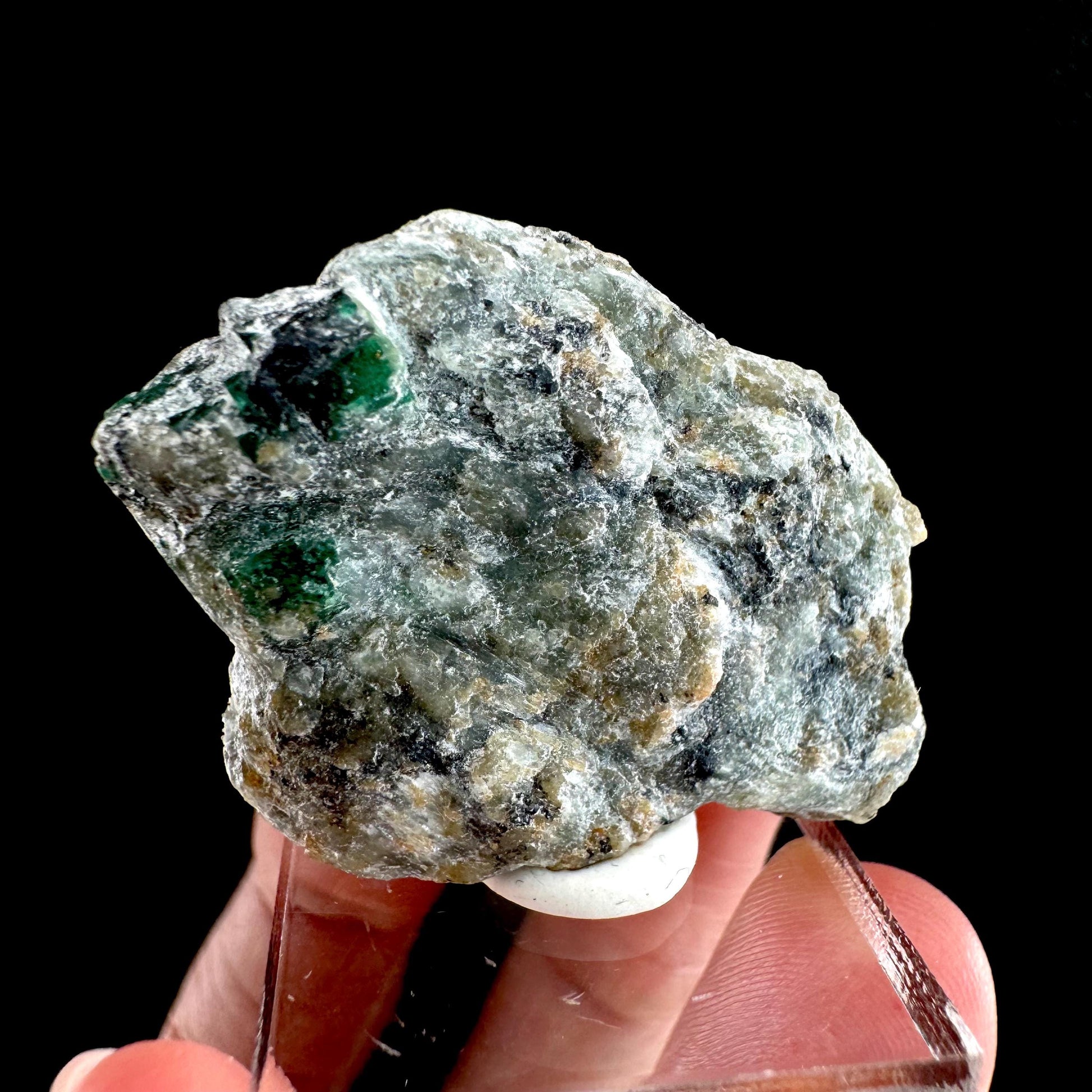 Natural Emerald on Matrix (Pakistan) | beryl var. emerald, green emerald, raw emerald, emerald crystal, mineral specimen