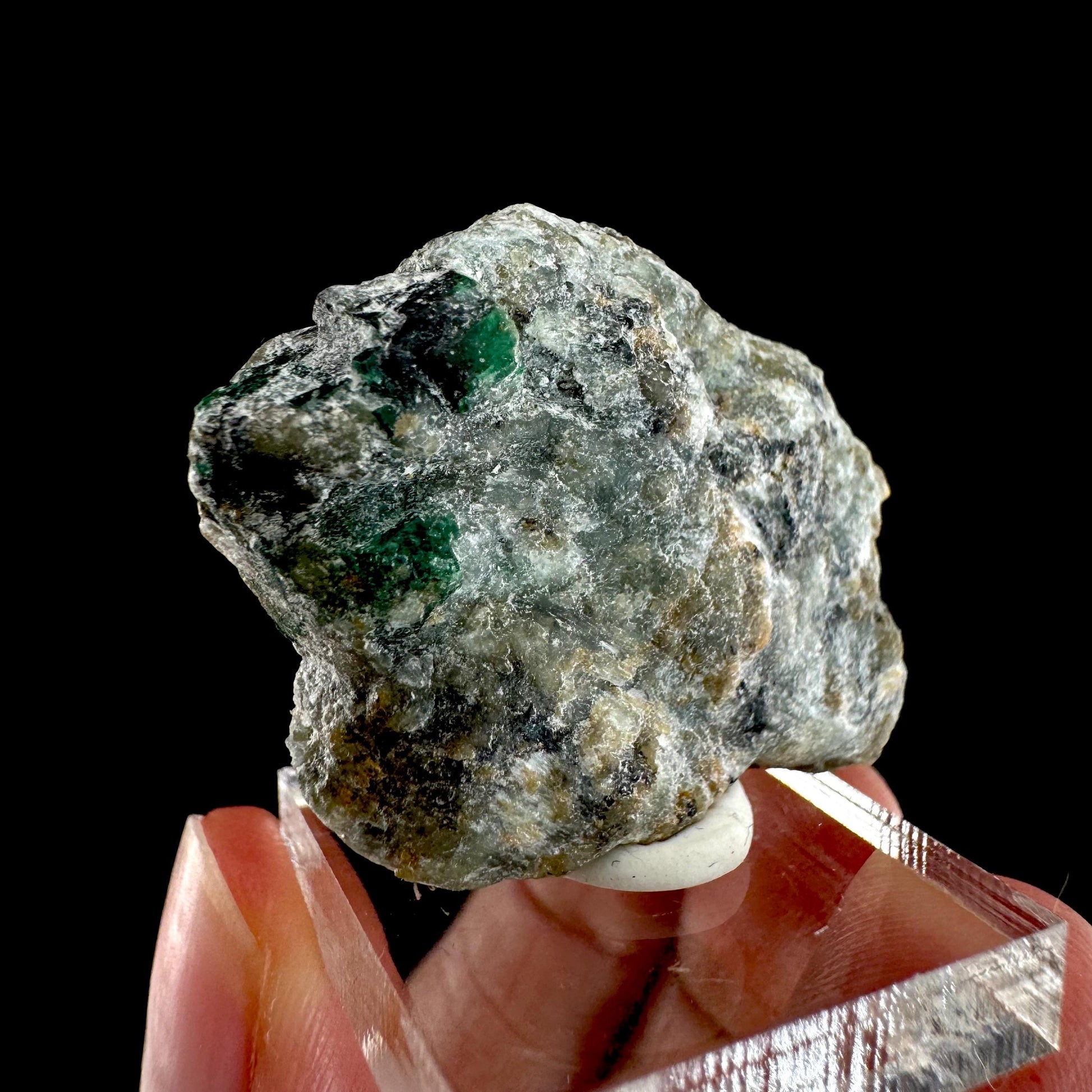 Natural Emerald on Matrix (Pakistan) | beryl var. emerald, green emerald, raw emerald, emerald crystal, mineral specimen