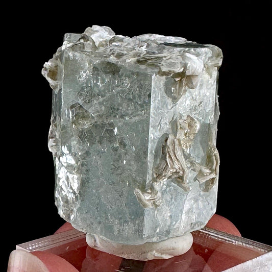 Aquamarine with Muscovite (Pakistan) | terminated Aquamarine, raw Aquamarine, natural Aquamarine crystal, aquamarine specimen