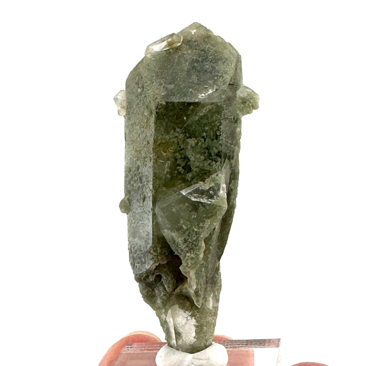 Green phantom quartz cluster (Pakistan) | green phantom quartz, chlorite quartz, green chlorite quartz
