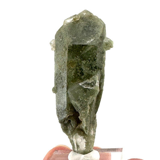 Green phantom quartz cluster (Pakistan) | green phantom quartz, chlorite quartz, green chlorite quartz