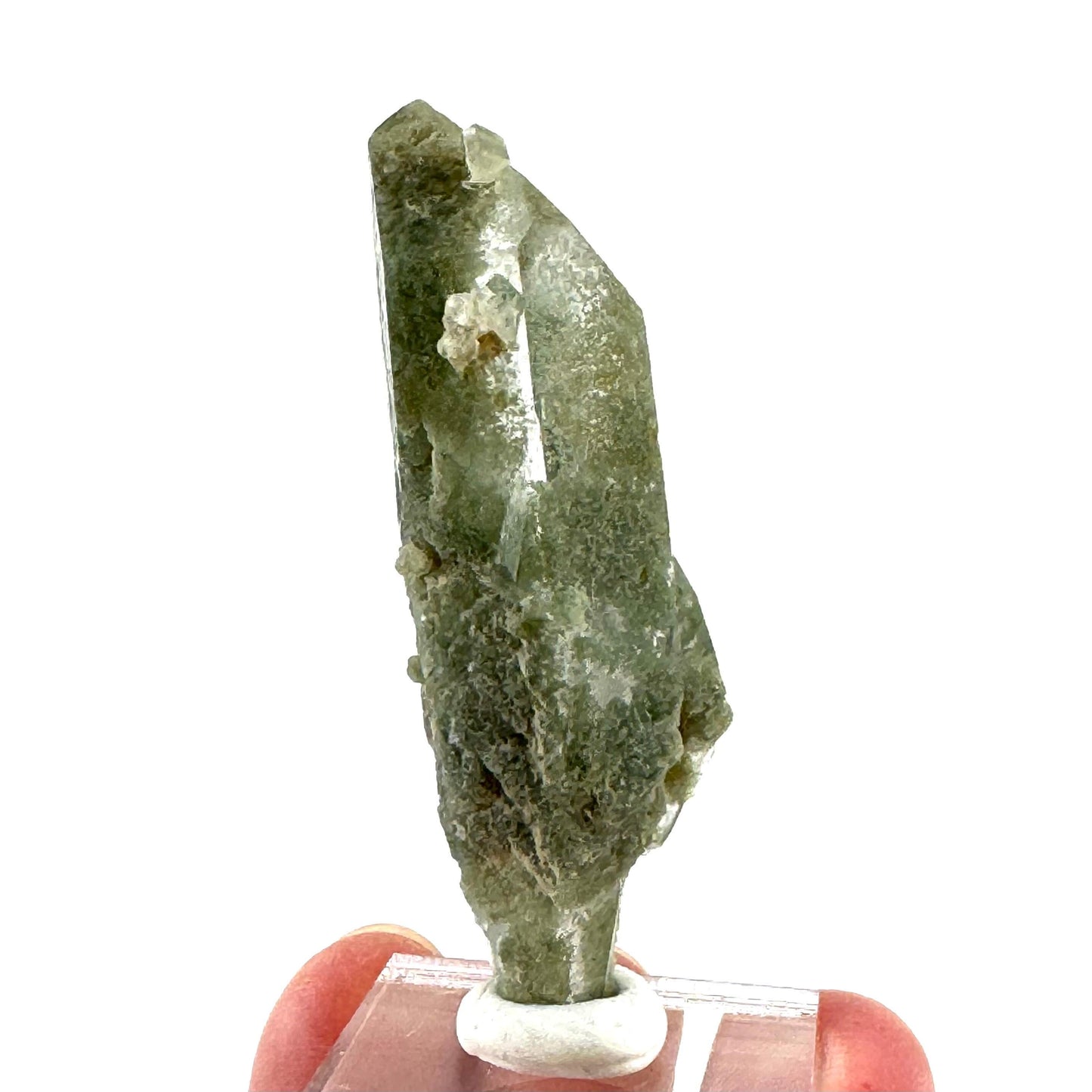 Green phantom quartz cluster (Pakistan) | green phantom quartz, chlorite quartz, green chlorite quartz
