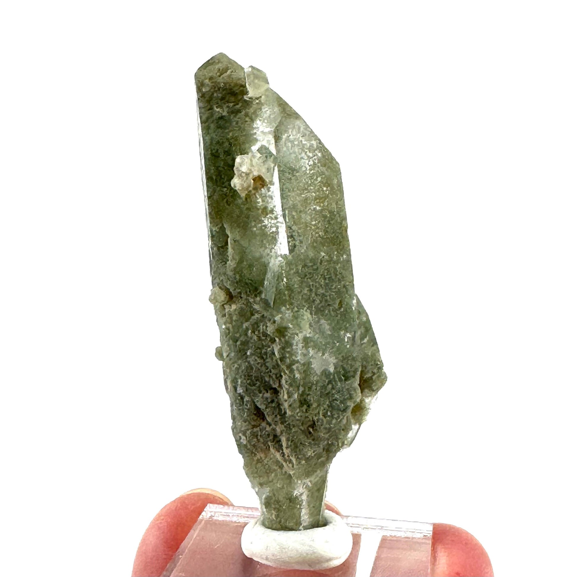 Green phantom quartz cluster (Pakistan) | green phantom quartz, chlorite quartz, green chlorite quartz