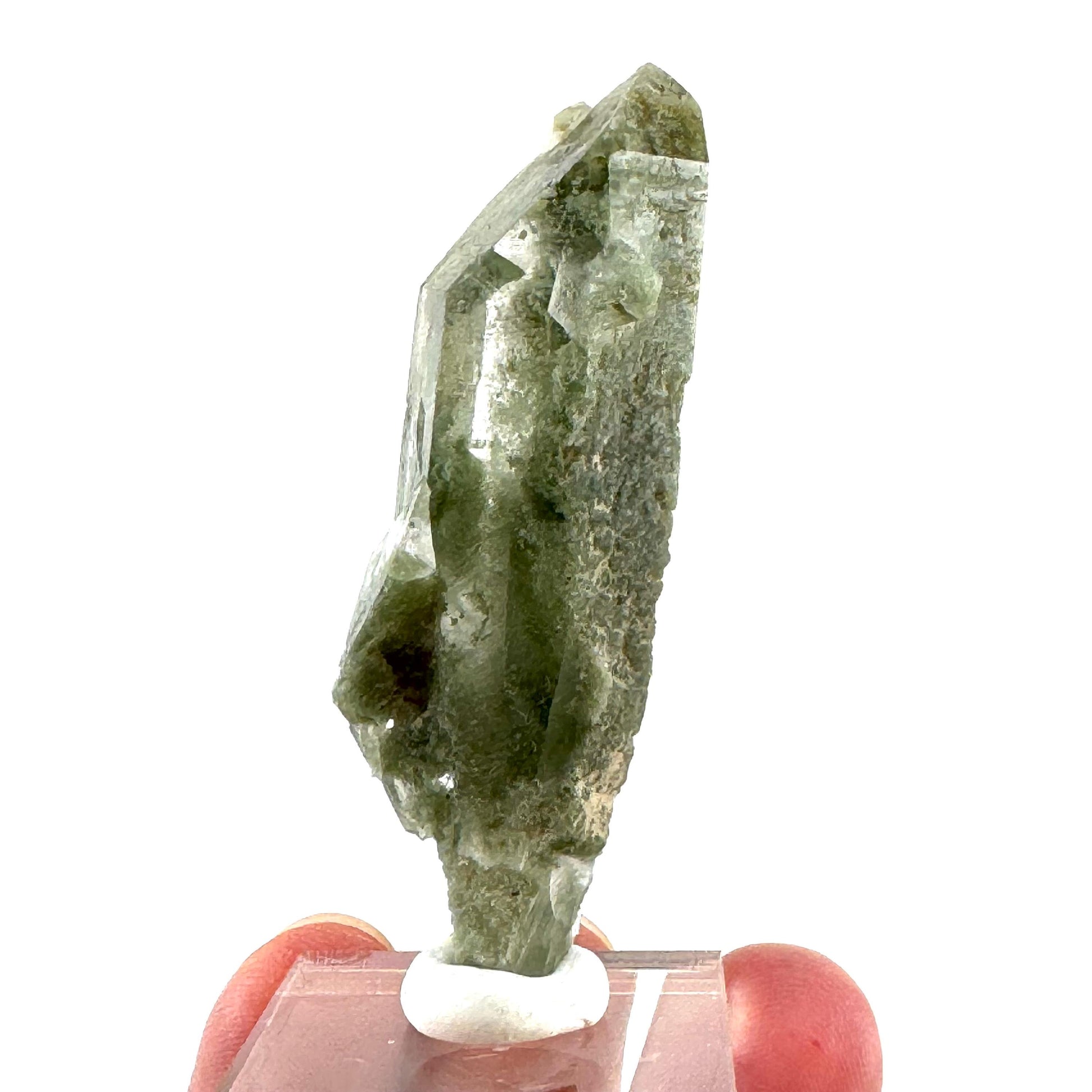 Green phantom quartz cluster (Pakistan) | green phantom quartz, chlorite quartz, green chlorite quartz