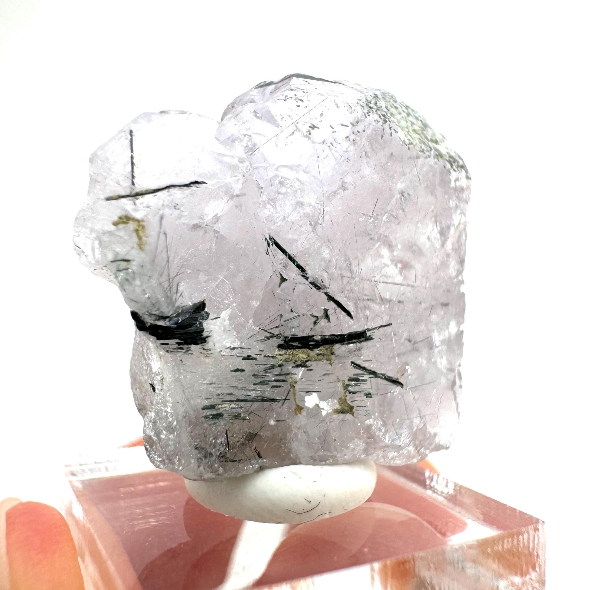 Fluorapatite with Actinolite Inclusions (Pakistan), natural green apatite, terminated apatite crystal, mineral specimen, rare gems