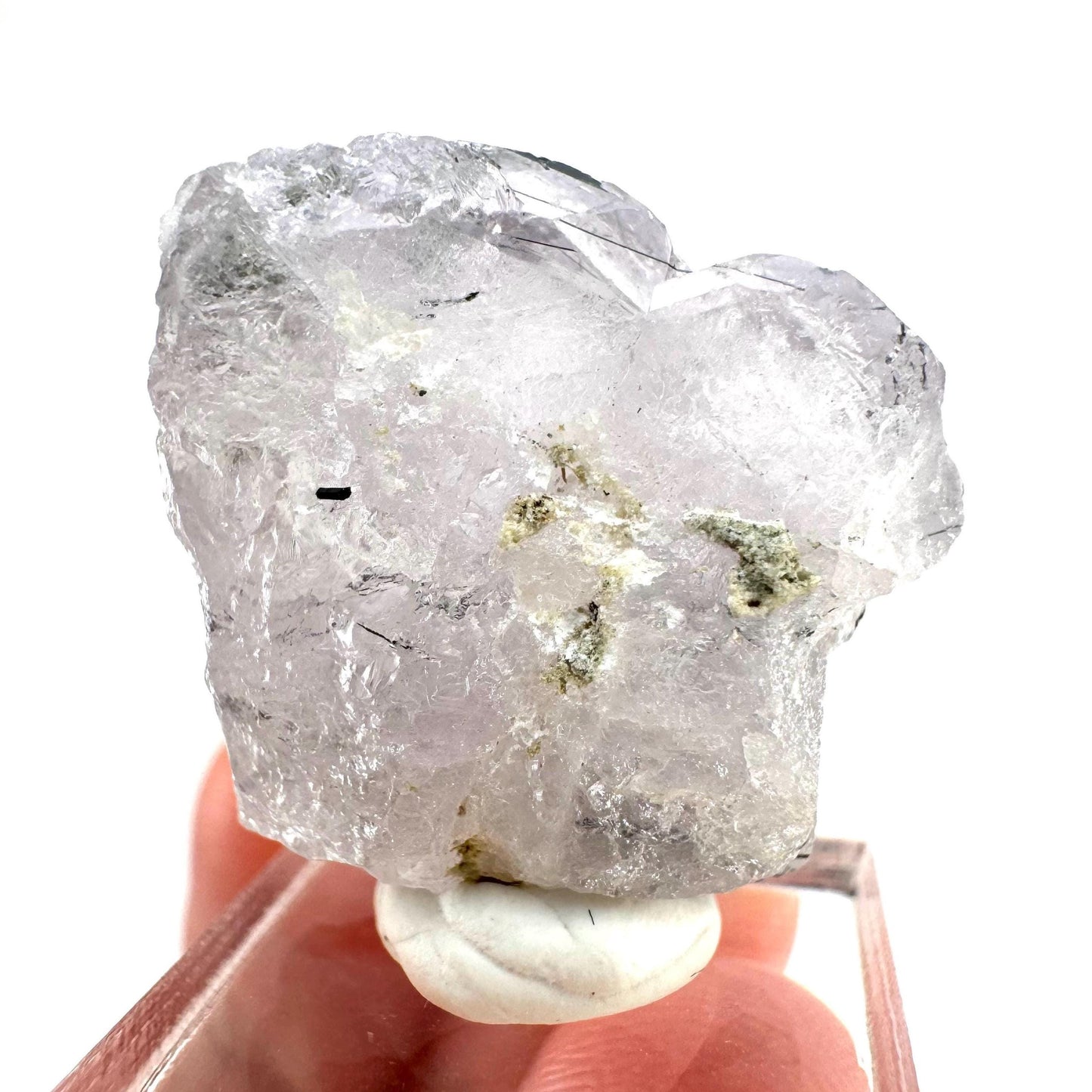 Fluorapatite with Actinolite Inclusions (Pakistan), natural green apatite, terminated apatite crystal, mineral specimen, rare gems