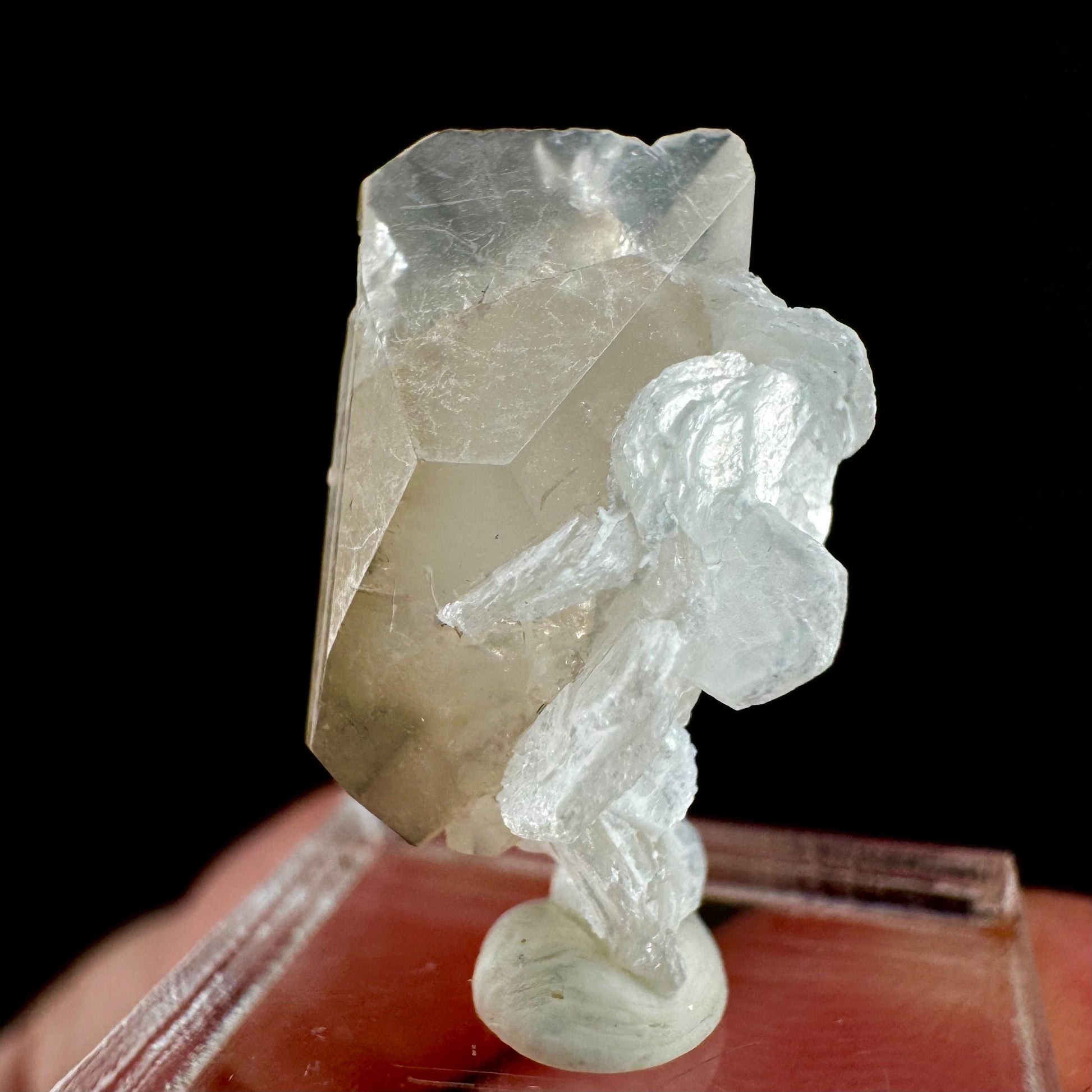Champagne Topaz on Albite Matrix (Pakistan) | topaz crystal, rare crystals, mineral specimen, rare minerals, natural topaz, golden topaz