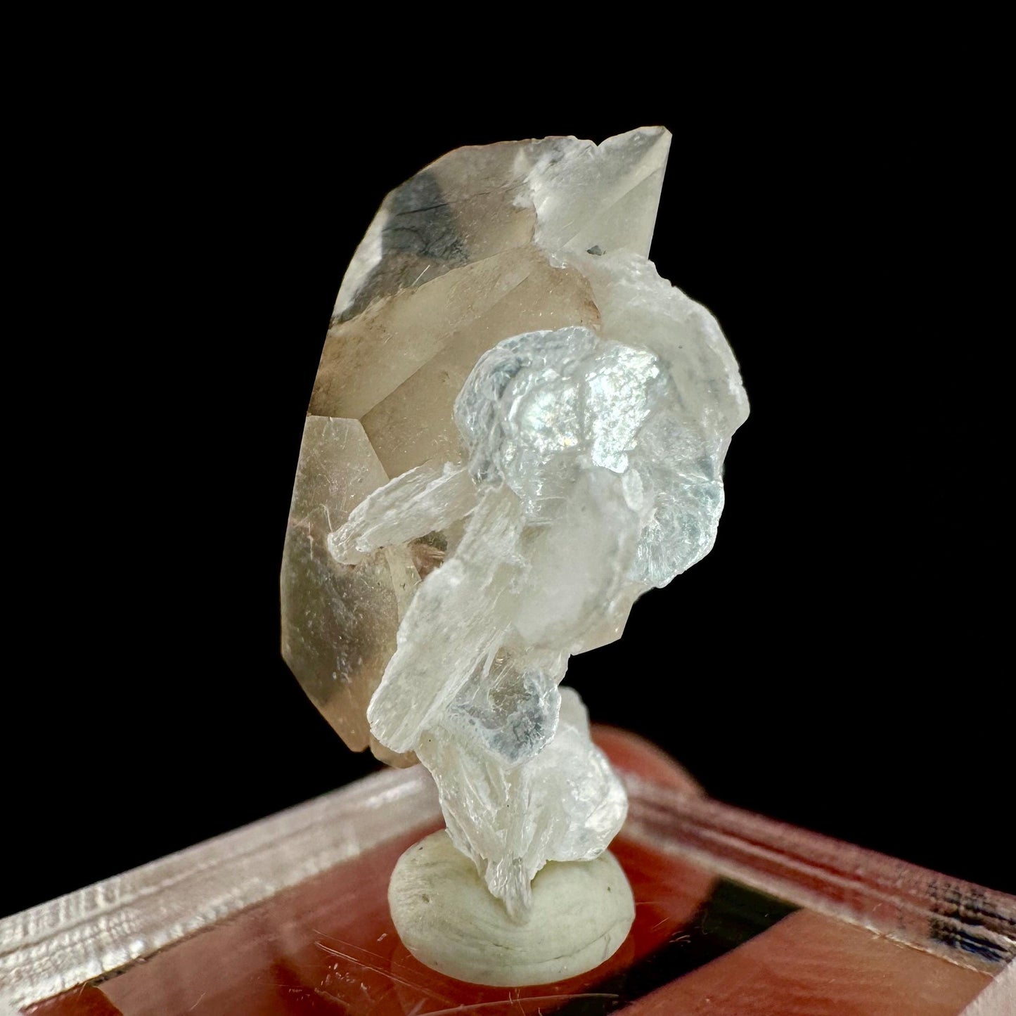 Champagne Topaz on Albite Matrix (Pakistan) | topaz crystal, rare crystals, mineral specimen, rare minerals, natural topaz, golden topaz