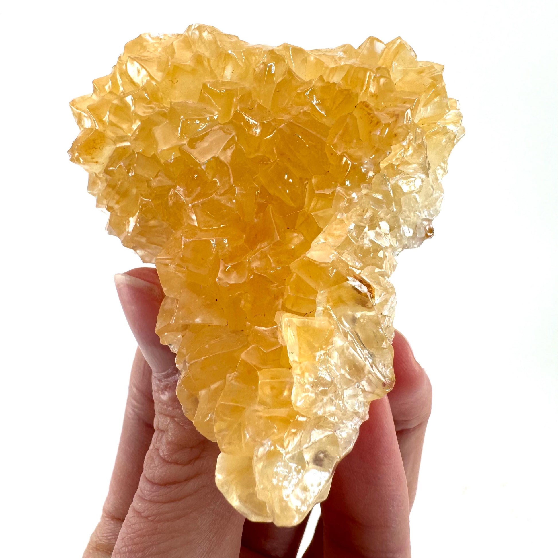 Fluorescent & Phosphorescent Calcite (Indonesia) | UV-reactive calcite, yellow calcite, calcite crystal, UV reactive crystal, crystals