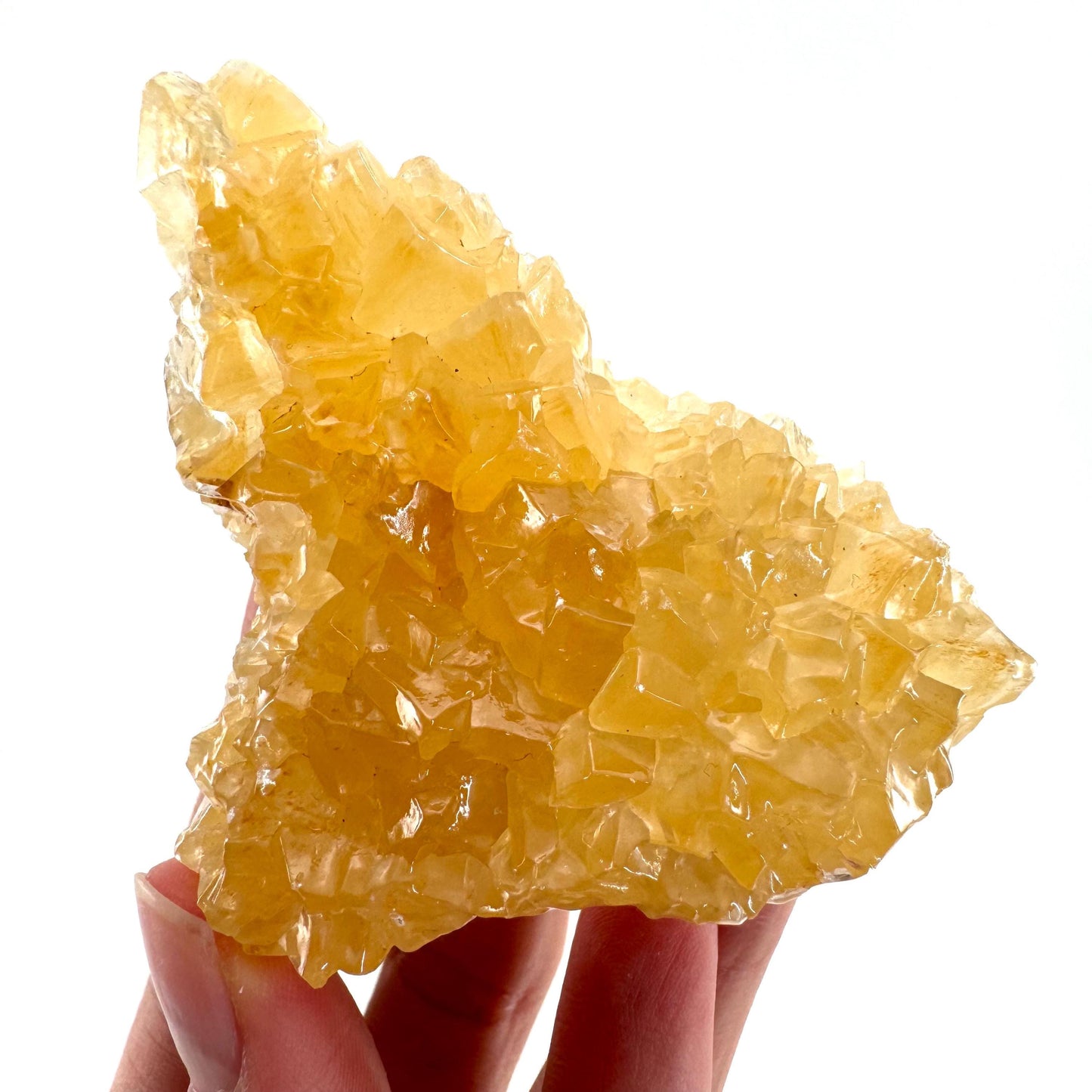 Fluorescent & Phosphorescent Calcite (Indonesia) | UV-reactive calcite, yellow calcite, calcite crystal, UV reactive crystal, crystals