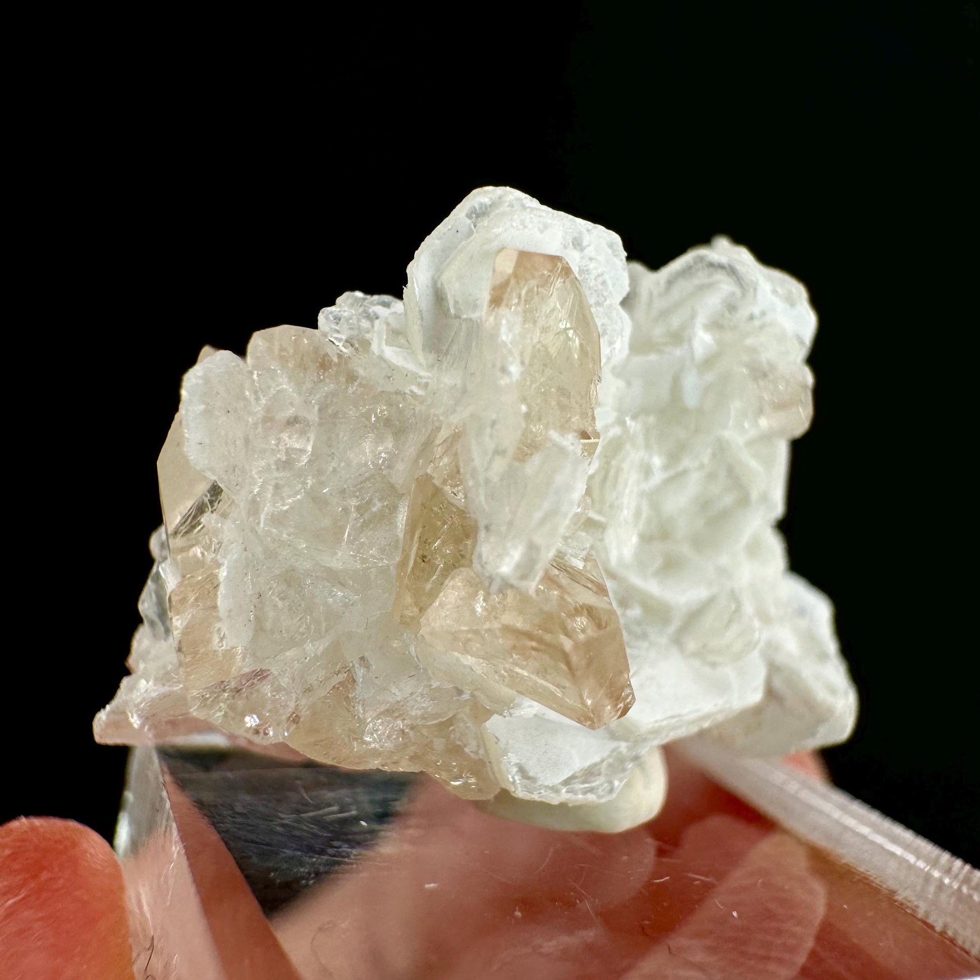 Champagne Topaz on Albite Matrix (Pakistan) | topaz crystal, rare crystals, mineral specimen, rare minerals, natural topaz, golden topaz