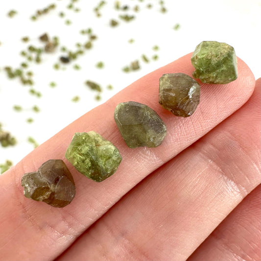 ONE Demantoid Garnet (Madagascar) | green garnet, rare minerals, demantoid garnet crystal, mineral specimen