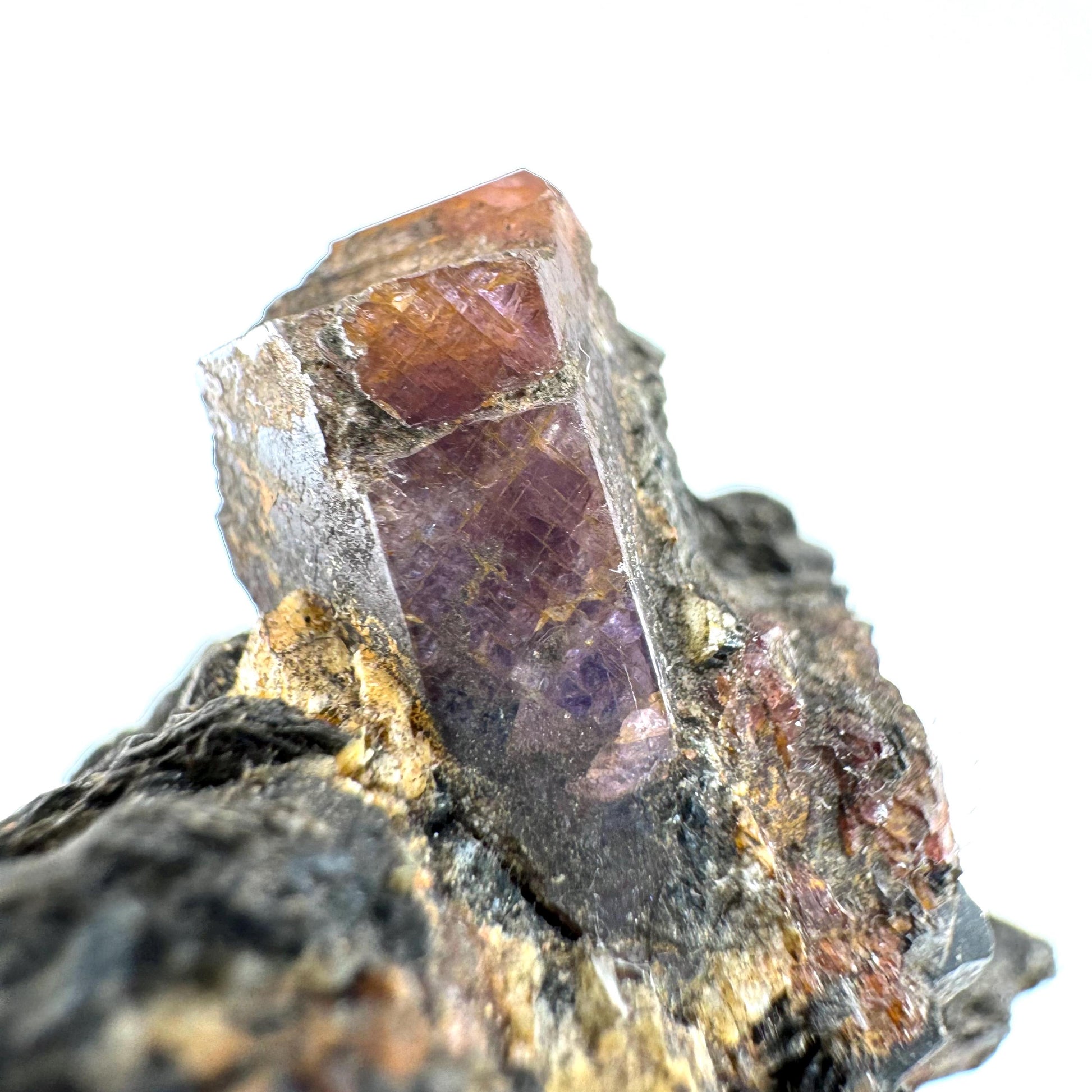 Sapphire on Matrix (Madagascar) | natural blue sapphire, purple sapphire, corundum var. sapphire, mineral specimen, rare crystals