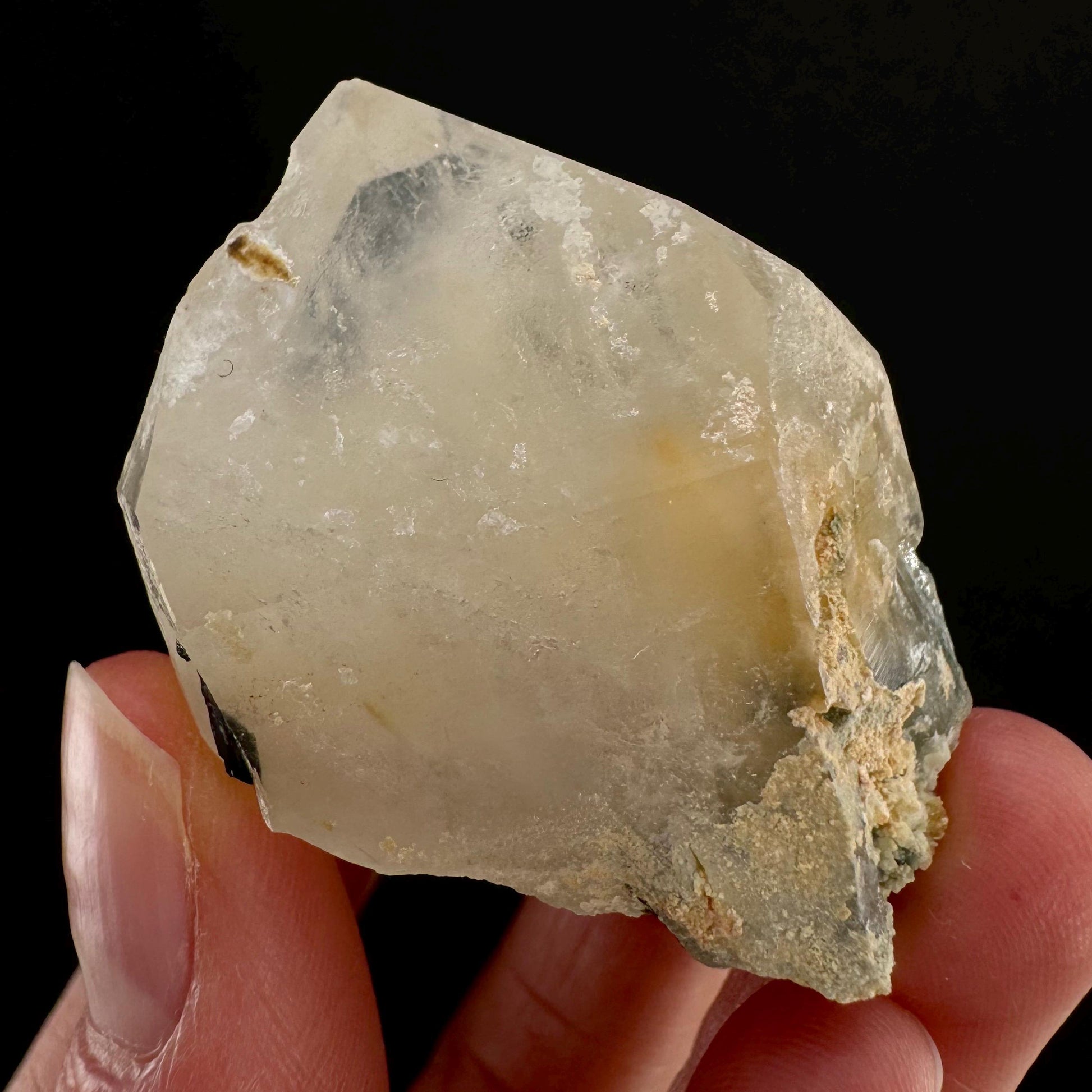 Yellow Bone Quartz & Epidote (Pakistan) | bone quartz, epidote quartz, green epidote, mango quartz