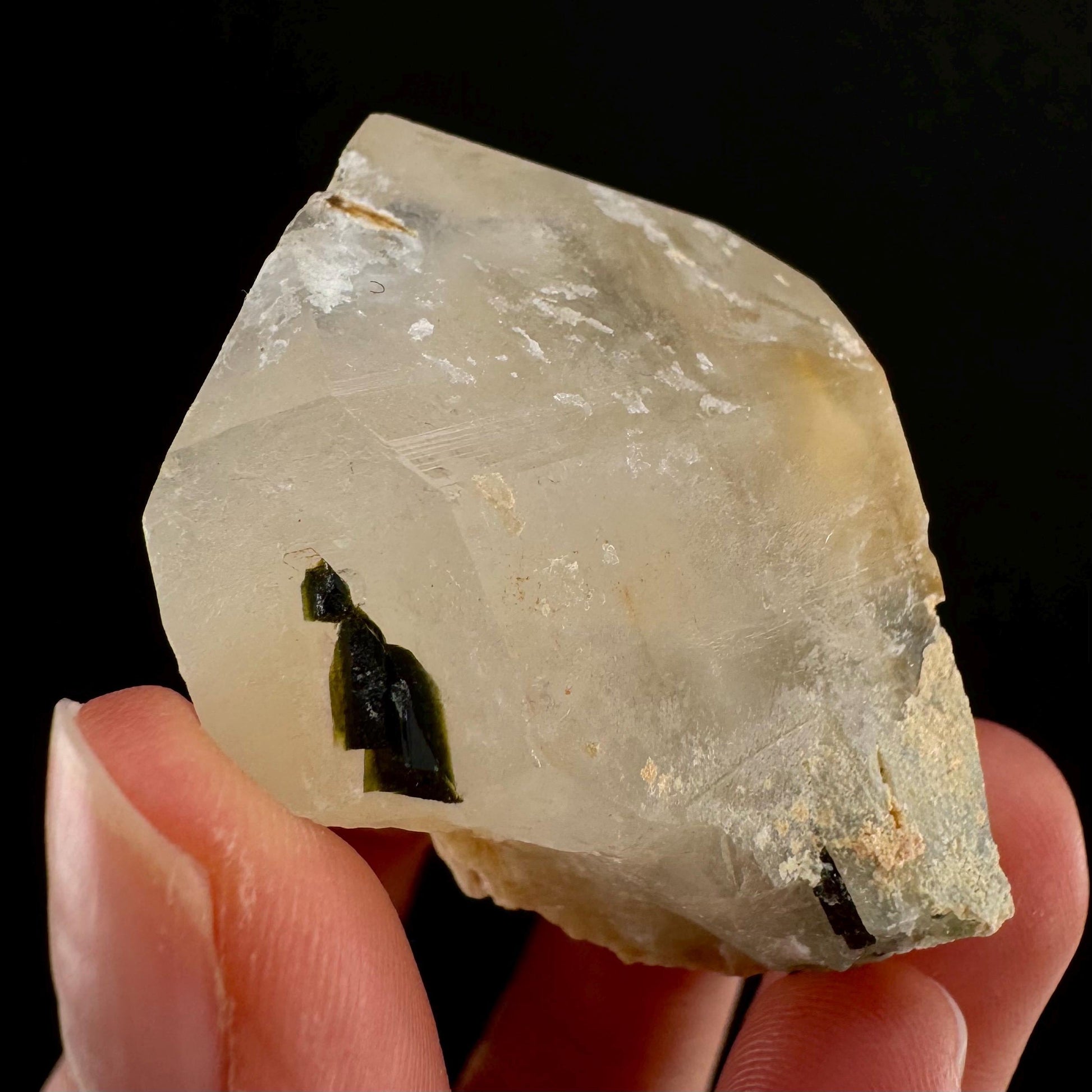 Yellow Bone Quartz & Epidote (Pakistan) | bone quartz, epidote quartz, green epidote, mango quartz