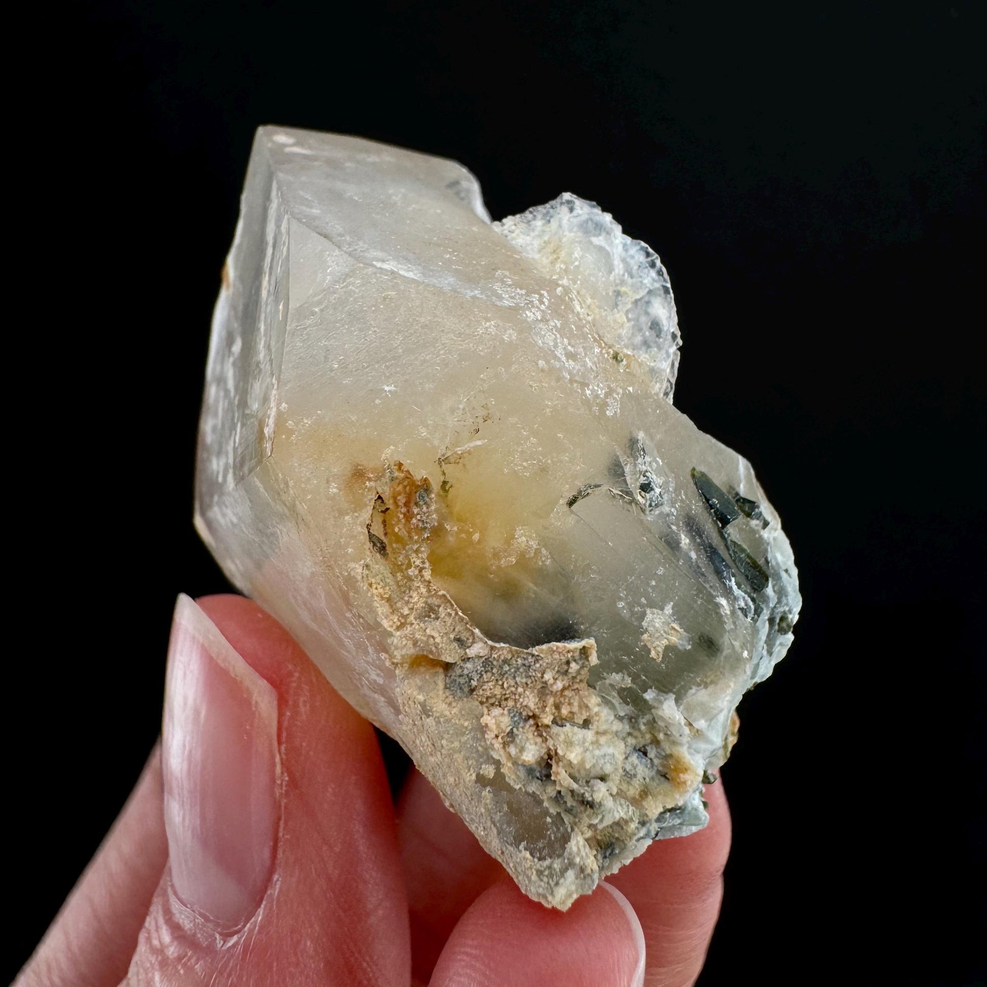 Yellow Bone Quartz & Epidote (Pakistan) | bone quartz, epidote quartz, green epidote, mango quartz