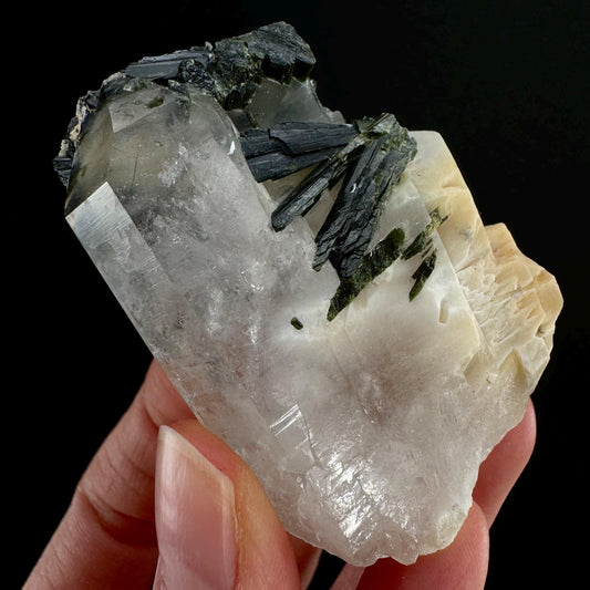 Yellow Bone Quartz & Epidote (Pakistan) | bone quartz, epidote quartz, green epidote, mango quartz