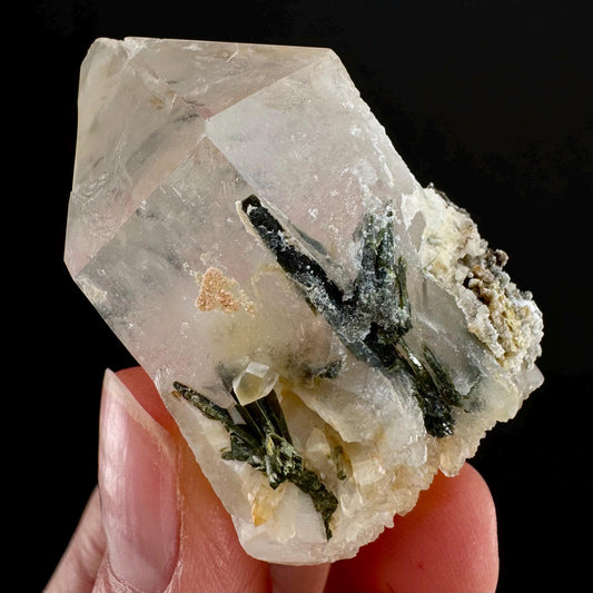 Yellow Bone Quartz & Epidote (Pakistan) | bone quartz, epidote quartz, green epidote, mango quartz