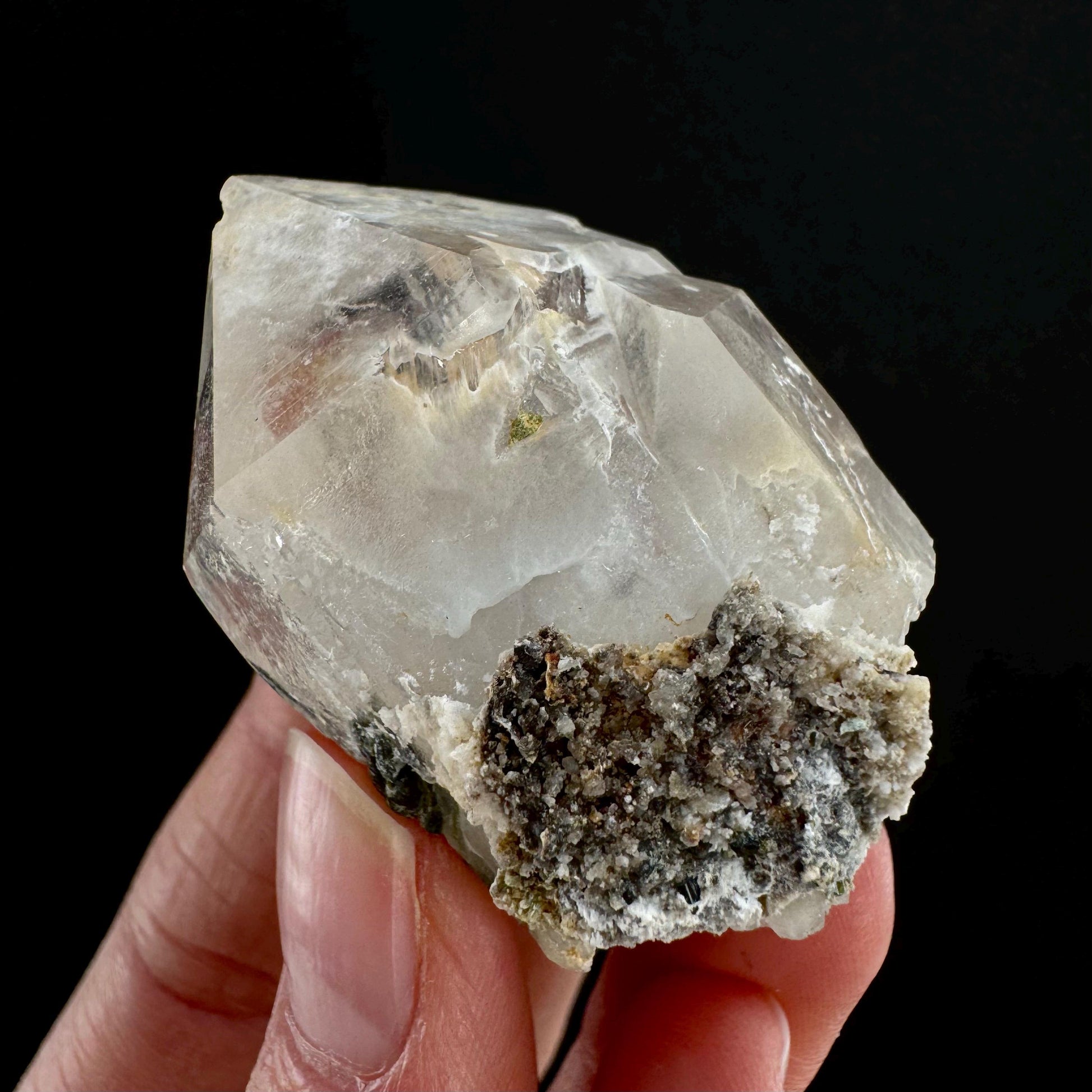 Yellow Bone Quartz & Epidote (Pakistan) | bone quartz, epidote quartz, green epidote, mango quartz