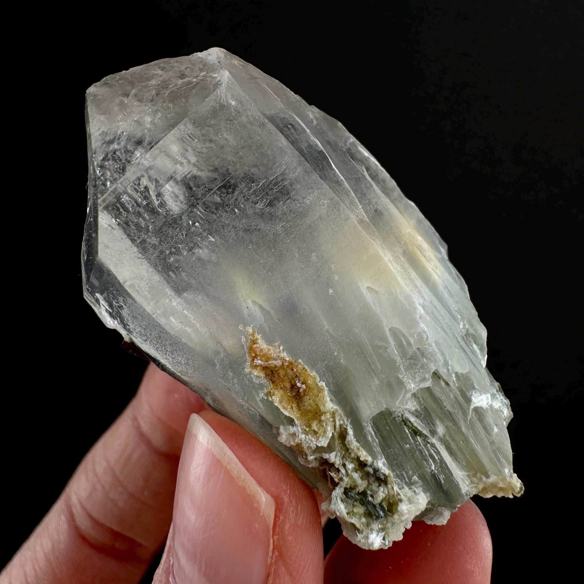 Yellow Bone Quartz & Epidote (Pakistan) | bone quartz, epidote quartz, green epidote, mango quartz