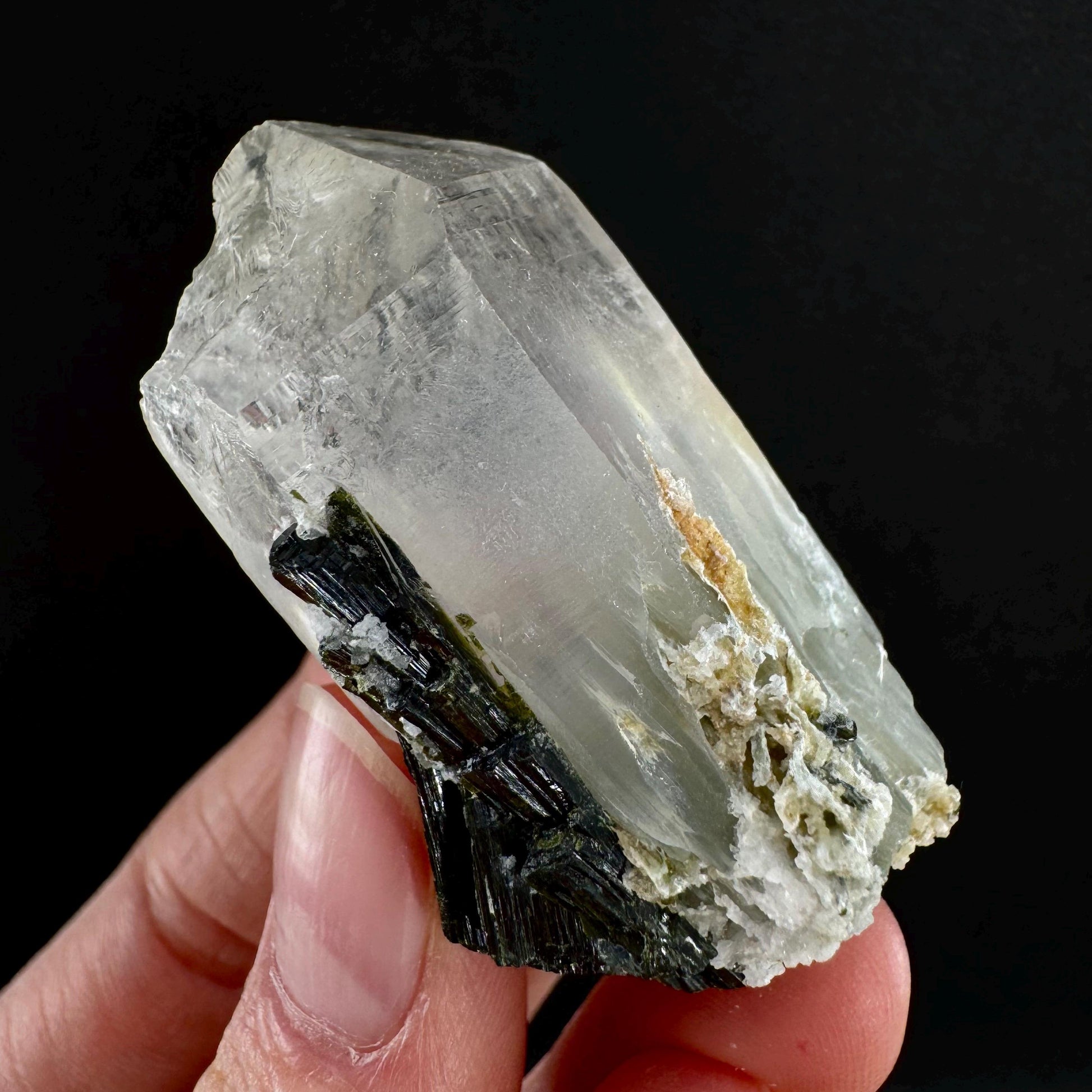Yellow Bone Quartz & Epidote (Pakistan) | bone quartz, epidote quartz, green epidote, mango quartz