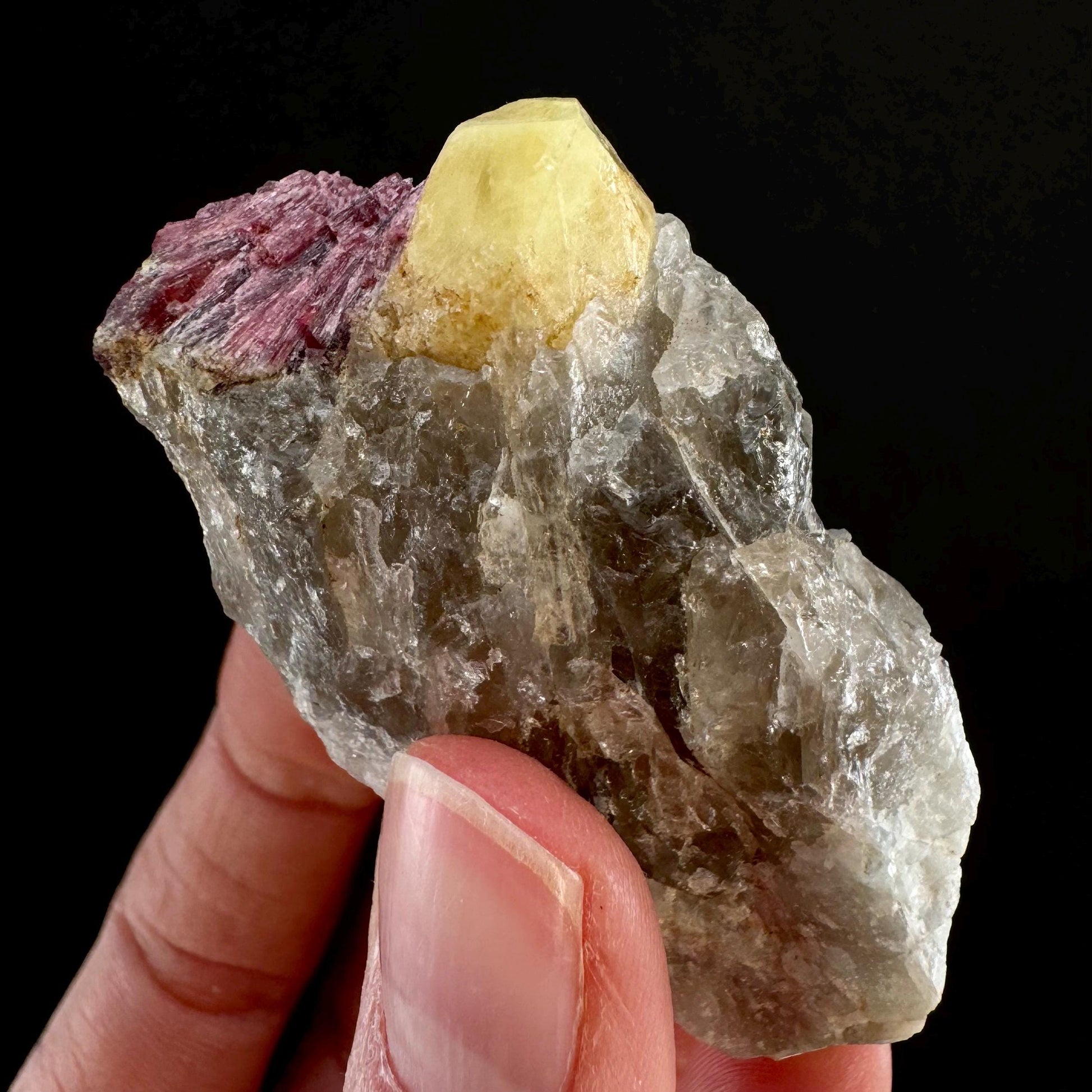 Rare! Londonite with Liddicoatite on Matrix (Madagascar) | rare minerals, mineral specimen, rare crystals