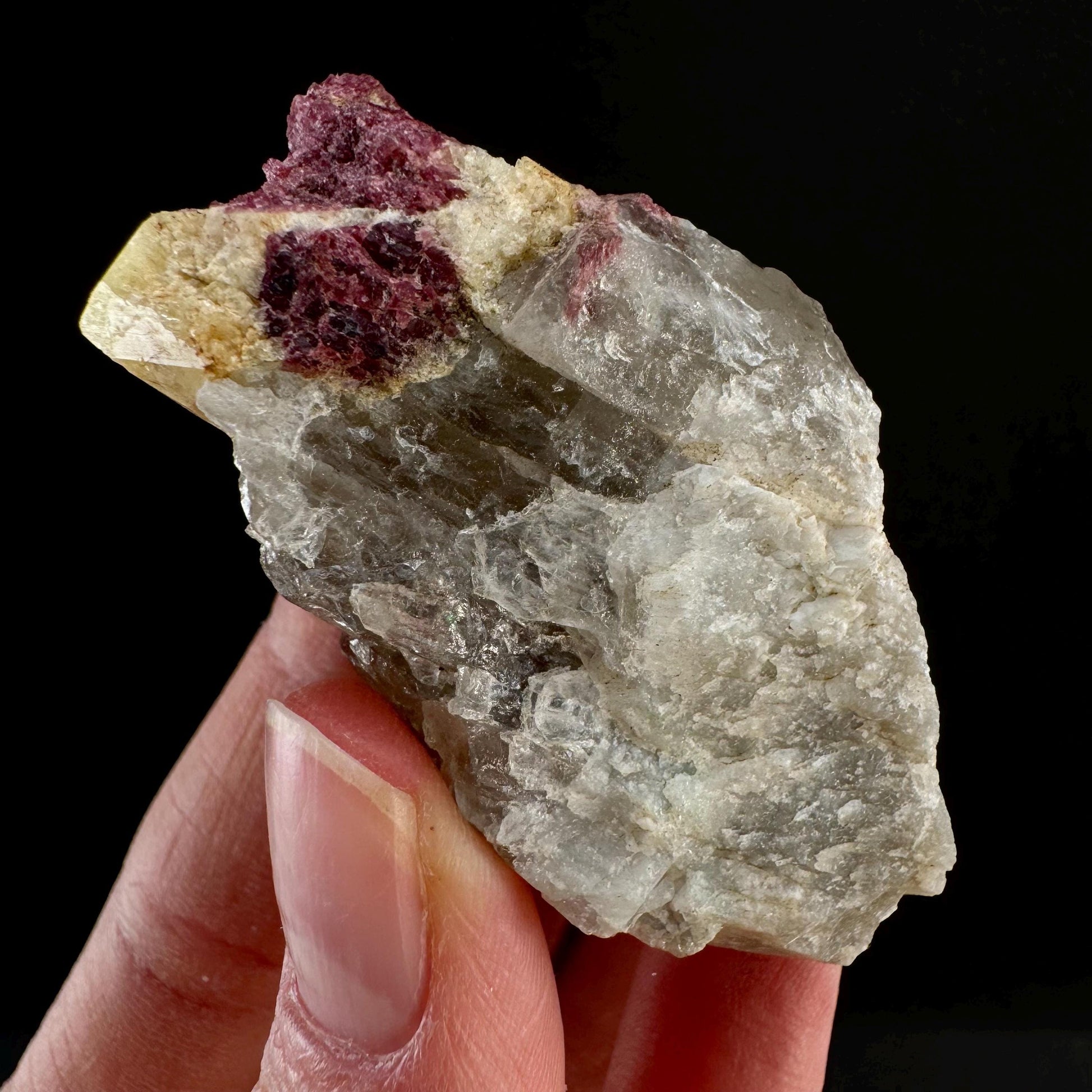Rare! Londonite with Liddicoatite on Matrix (Madagascar) | rare minerals, mineral specimen, rare crystals