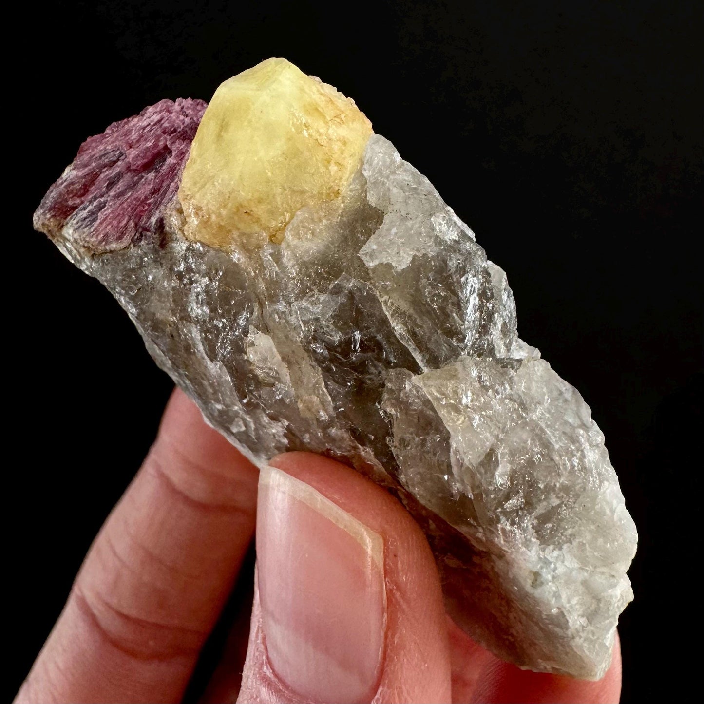 Rare! Londonite with Liddicoatite on Matrix (Madagascar) | rare minerals, mineral specimen, rare crystals