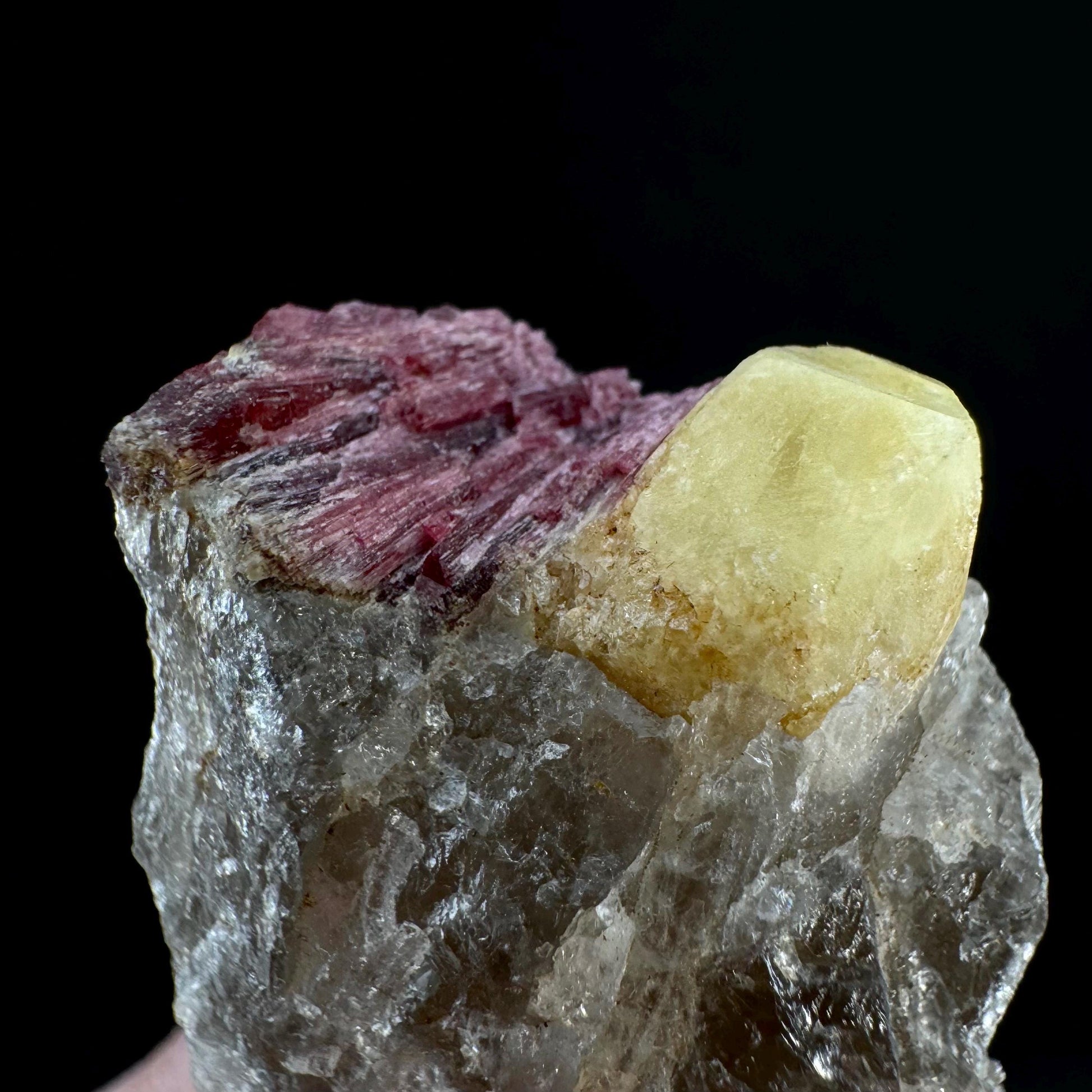 Rare! Londonite with Liddicoatite on Matrix (Madagascar) | rare minerals, mineral specimen, rare crystals