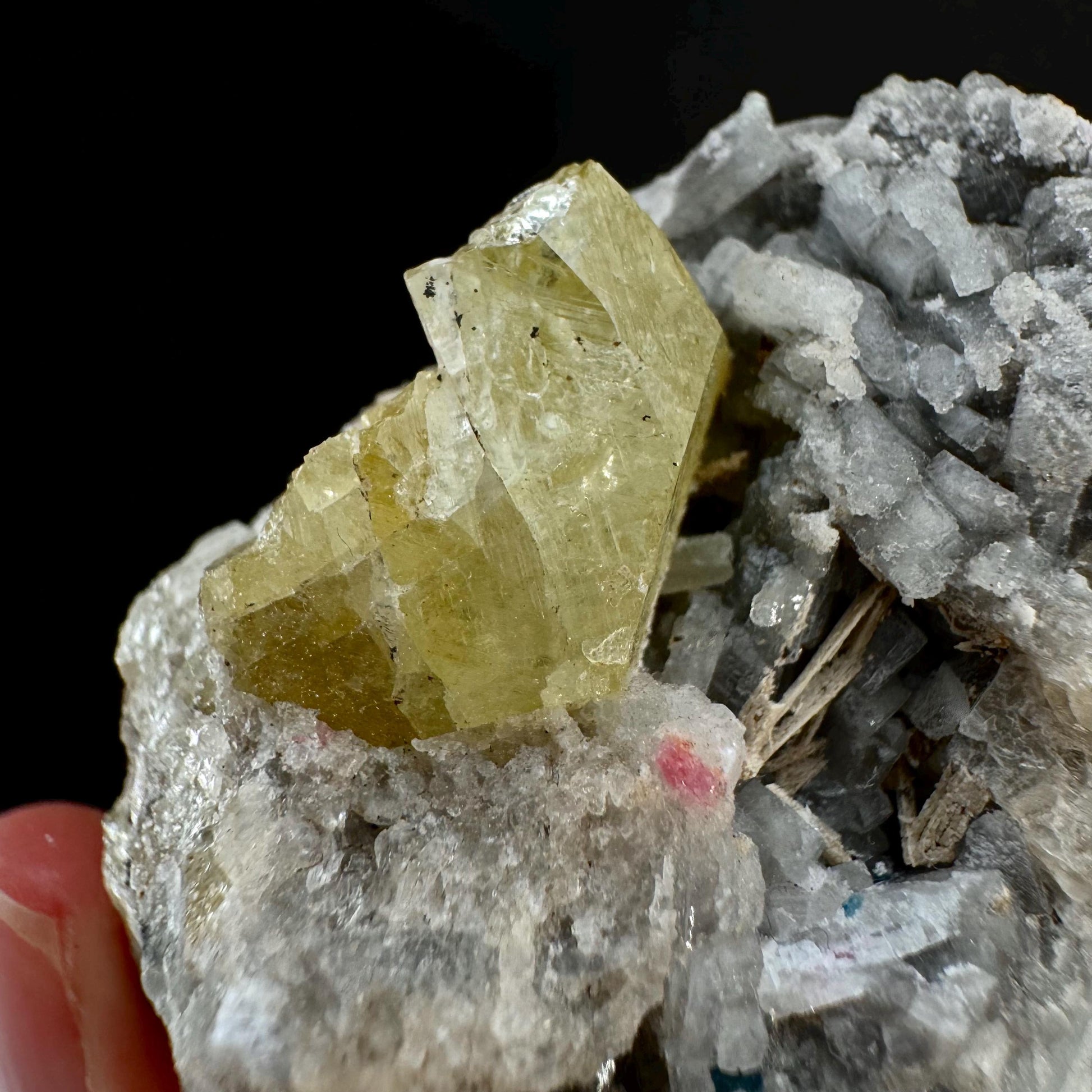Rare! Londonite with Liddicoatite on Matrix (Madagascar) | rare minerals, mineral specimen, rare crystals