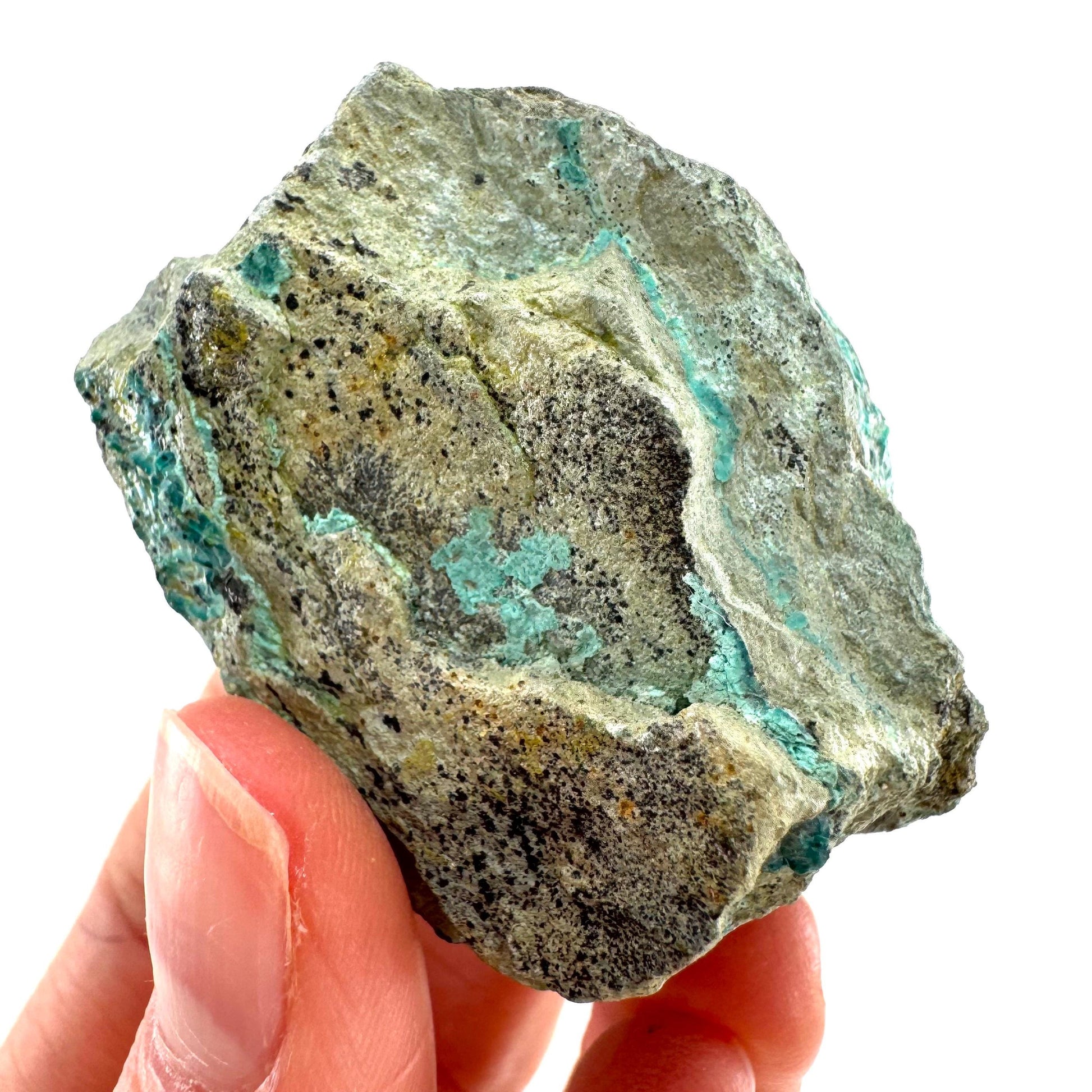 Chrysocolla Specimen (Congo), raw chrysocolla, botryoidal chrysocolla, chrysocolla crystal, rare crystals