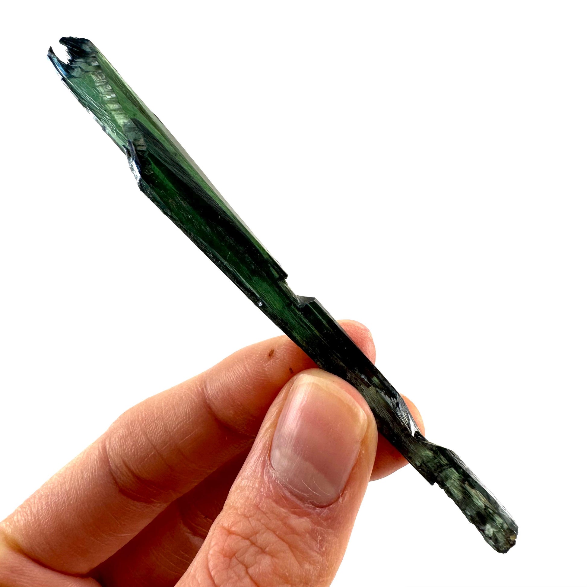 Vivianite Crystal (Brazil) | raw vivianite, natural vivianite, green vivianite, mineral specimen, crystals, vivianite blade