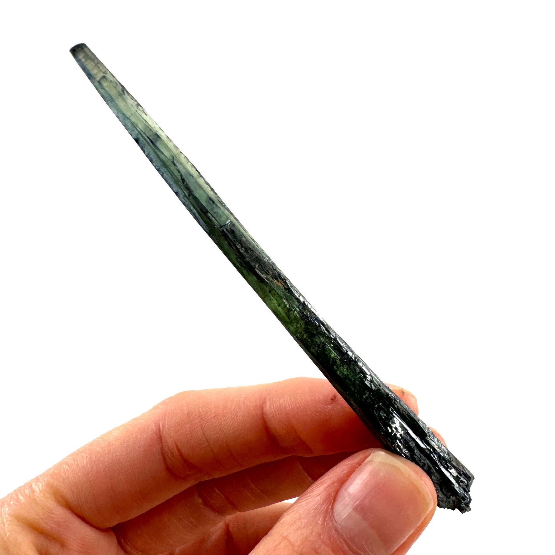 Vivianite Crystal (Brazil) | raw vivianite, natural vivianite, green vivianite, mineral specimen, crystals, vivianite blade