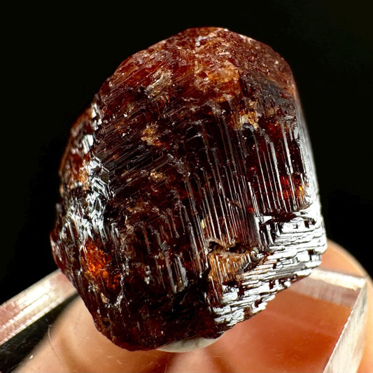 Etched Spessartine Garnet (Pakistan) | red garnet, raw crystals, rough red garnet, dark red garnet, garnet crystal