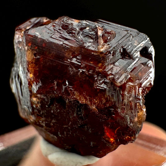 Etched Spessartine Garnet (Pakistan) | red garnet, raw crystals, rough red garnet, dark red garnet, garnet crystal