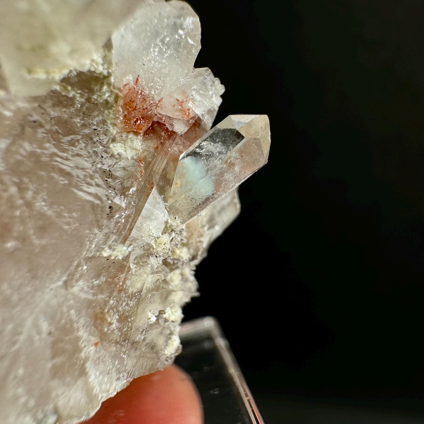 Rare! Ajoite, Copper, & Kaolinite Included Quartz (South Africa) | ajoite quartz, blue quartz, rare minerals, terminated ajoite quartz