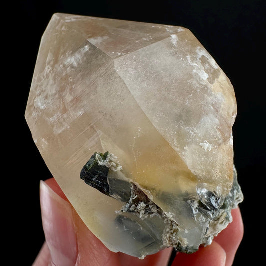Yellow Bone Quartz & Epidote (Pakistan) | bone quartz, epidote quartz, green epidote, mango quartz