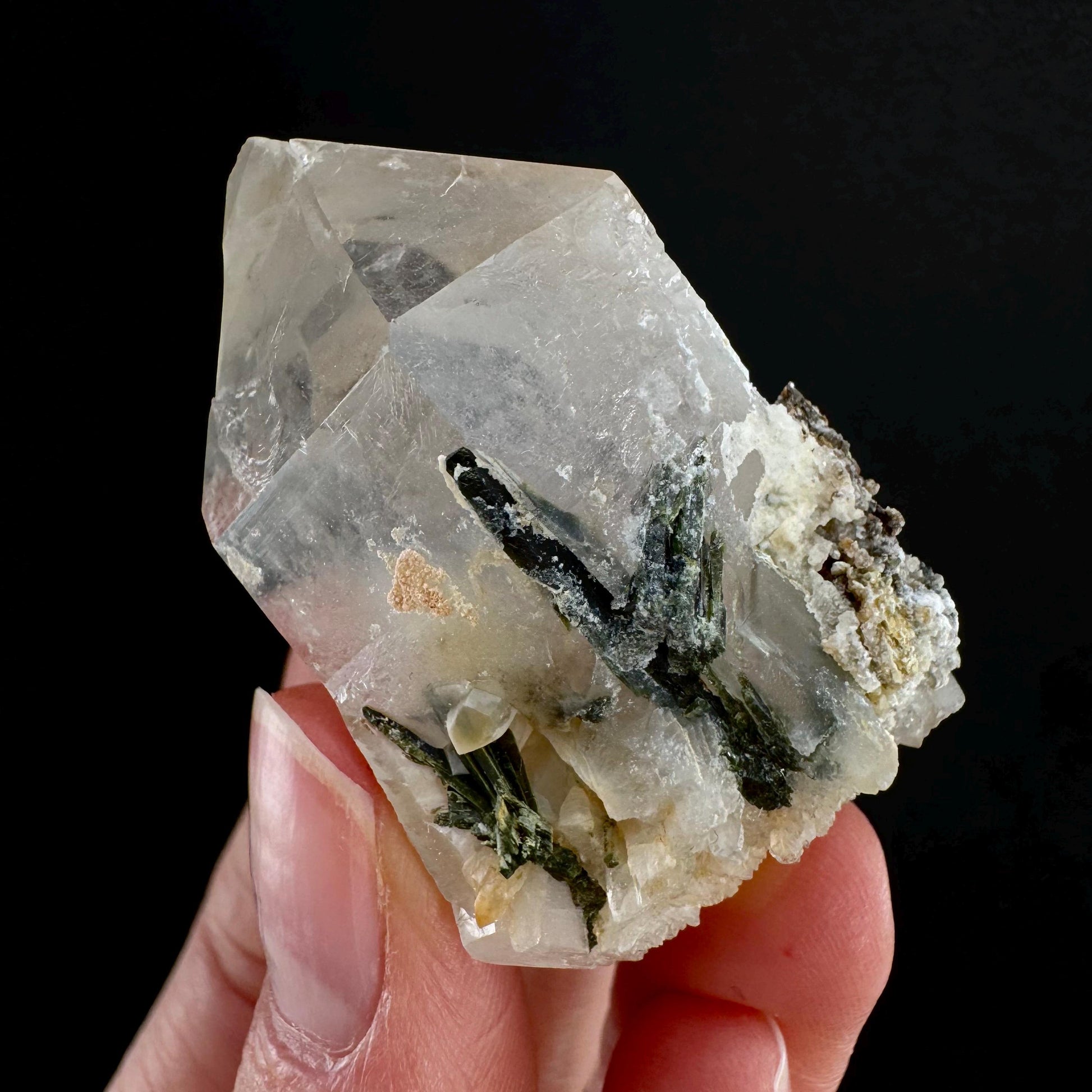 Yellow Bone Quartz & Epidote (Pakistan) | bone quartz, epidote quartz, green epidote, mango quartz