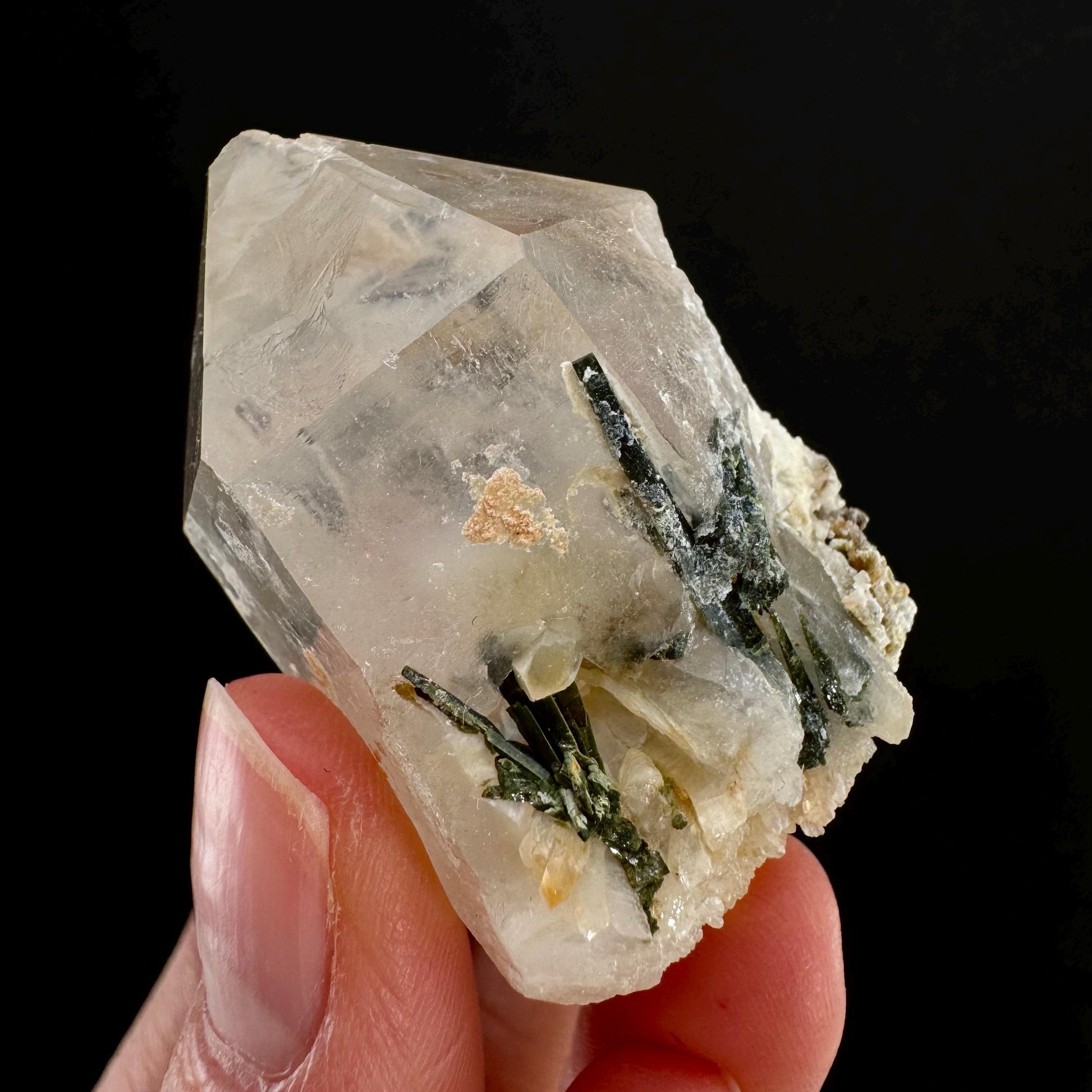 Yellow Bone Quartz & Epidote (Pakistan) | bone quartz, epidote quartz, green epidote, mango quartz