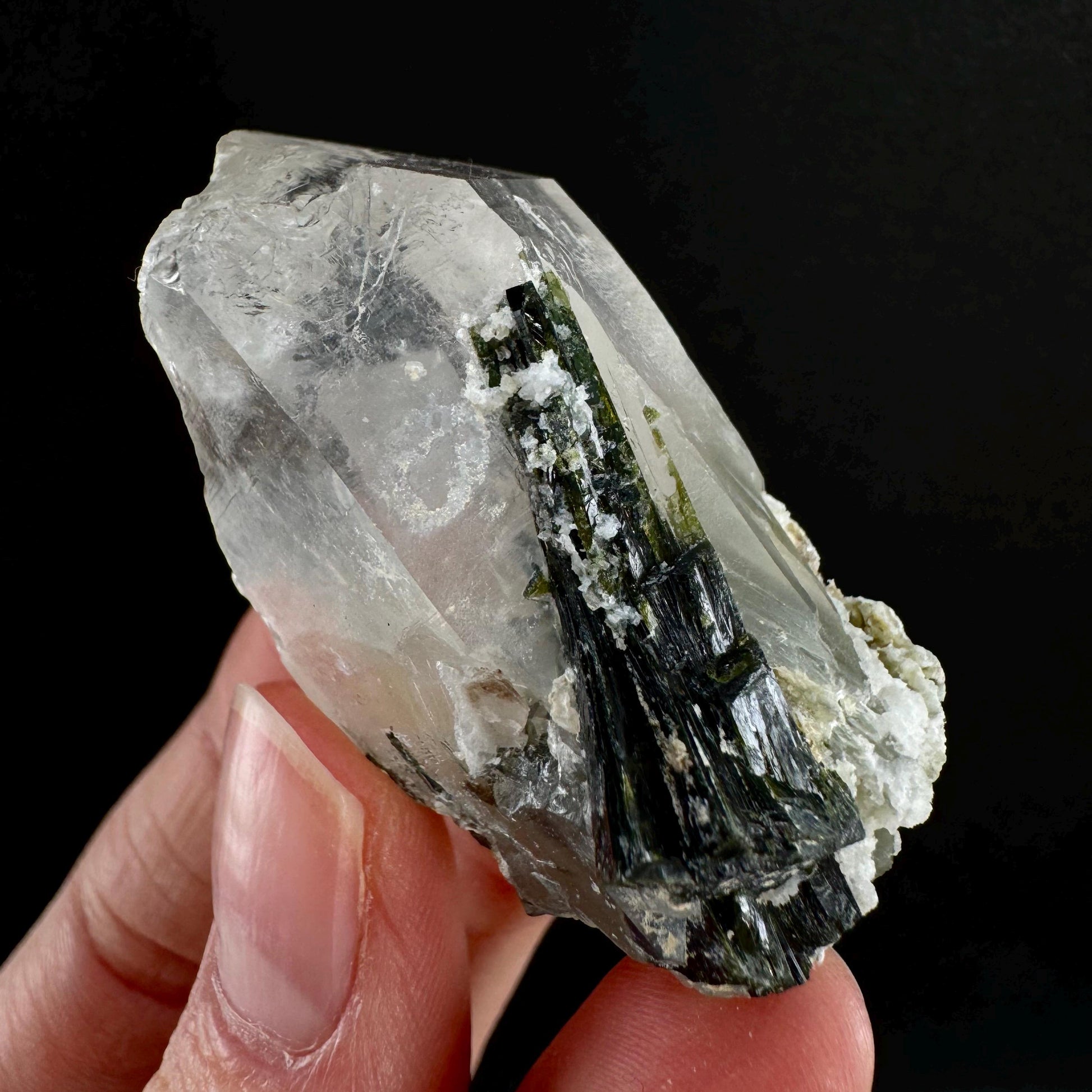 Yellow Bone Quartz & Epidote (Pakistan) | bone quartz, epidote quartz, green epidote, mango quartz