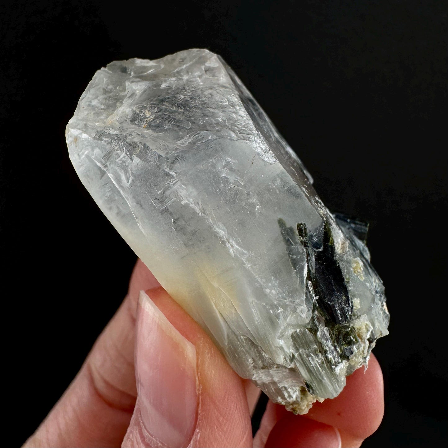 Yellow Bone Quartz & Epidote (Pakistan) | bone quartz, epidote quartz, green epidote, mango quartz