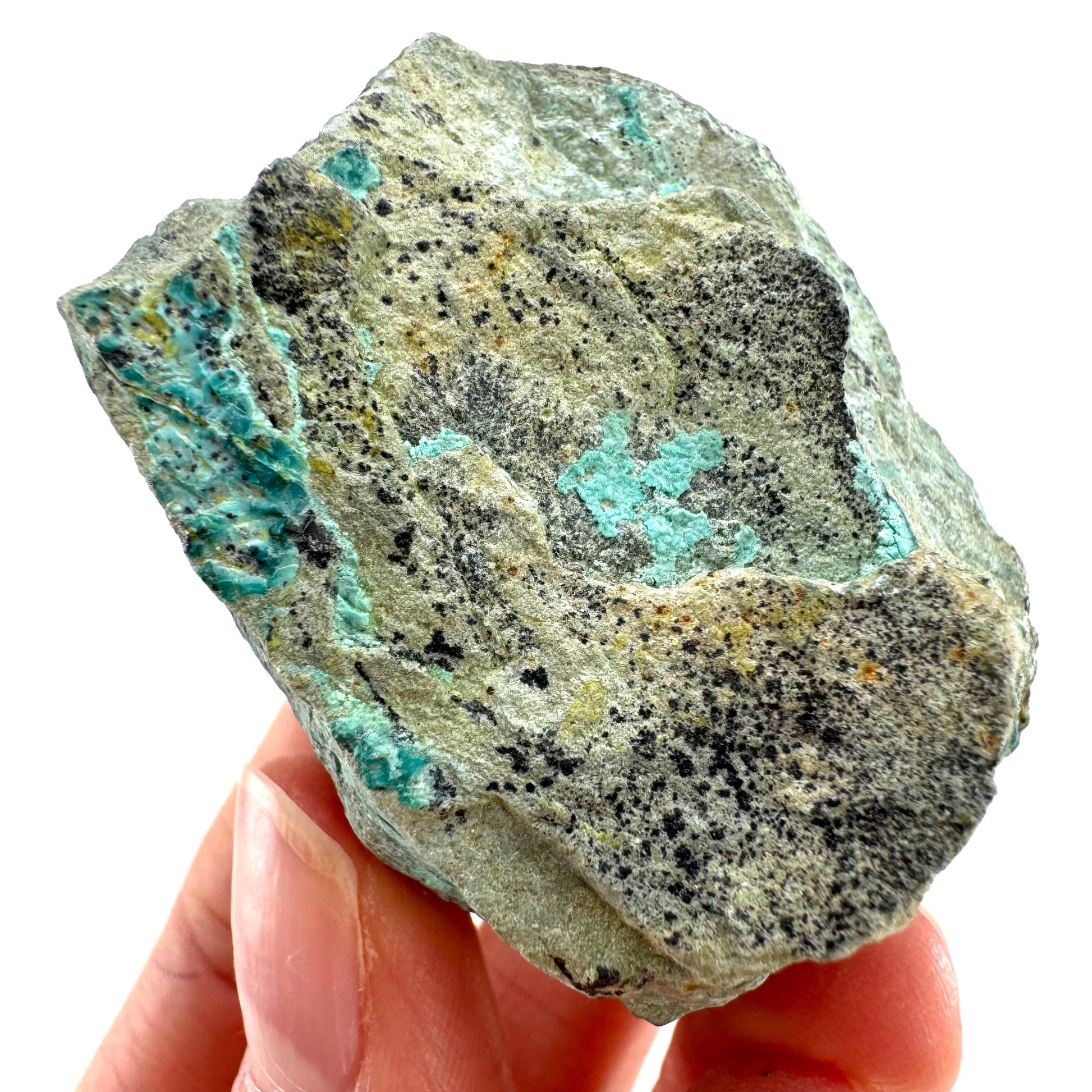 Chrysocolla Specimen (Congo), raw chrysocolla, botryoidal chrysocolla, chrysocolla crystal, rare crystals
