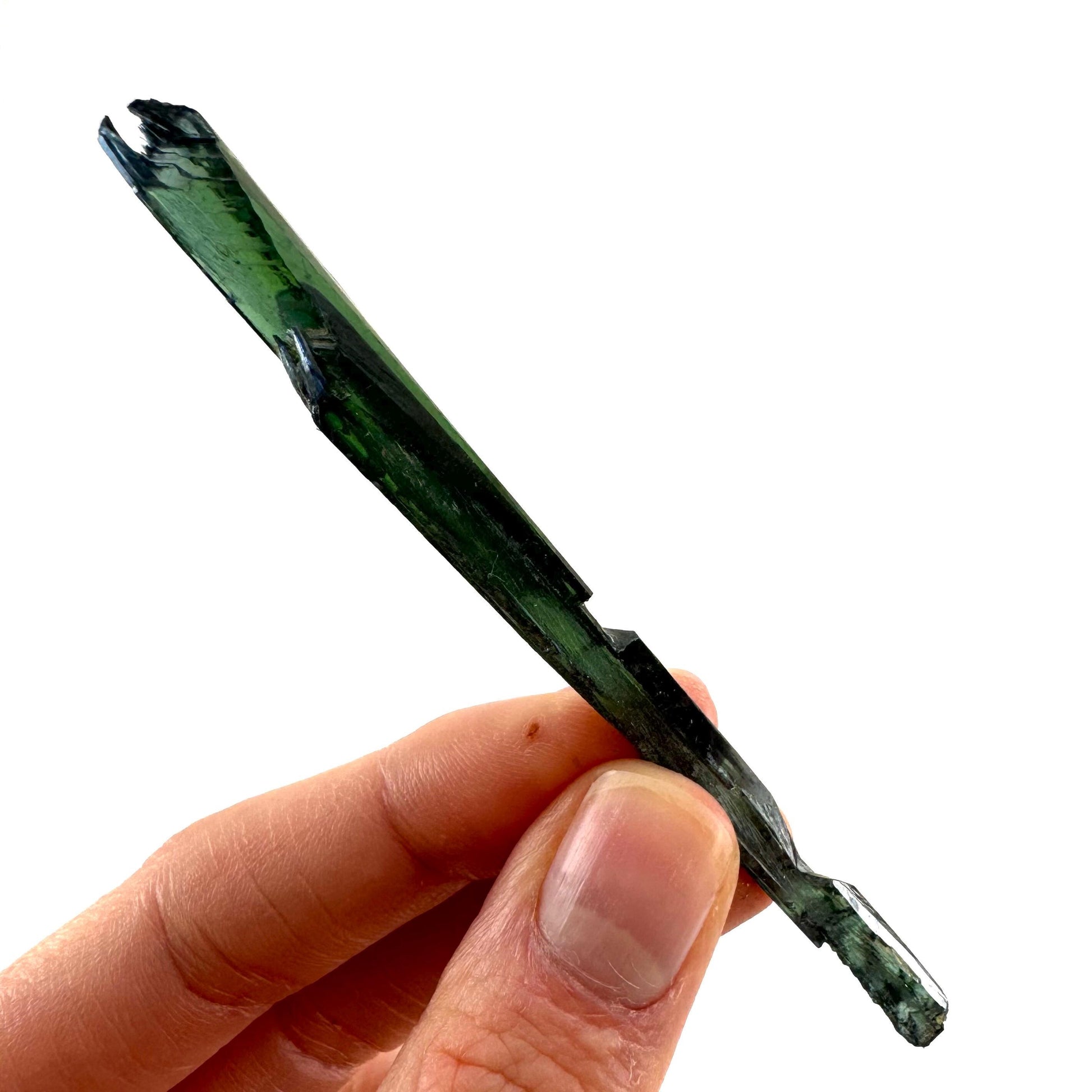 Vivianite Crystal (Brazil) | raw vivianite, natural vivianite, green vivianite, mineral specimen, crystals, vivianite blade